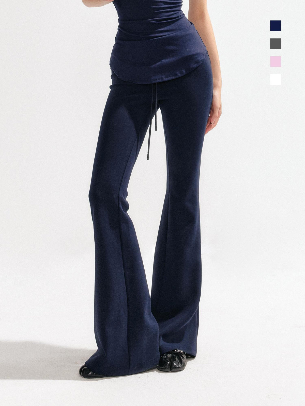 YZZI HE Low Waist Two Piece Solid Women&