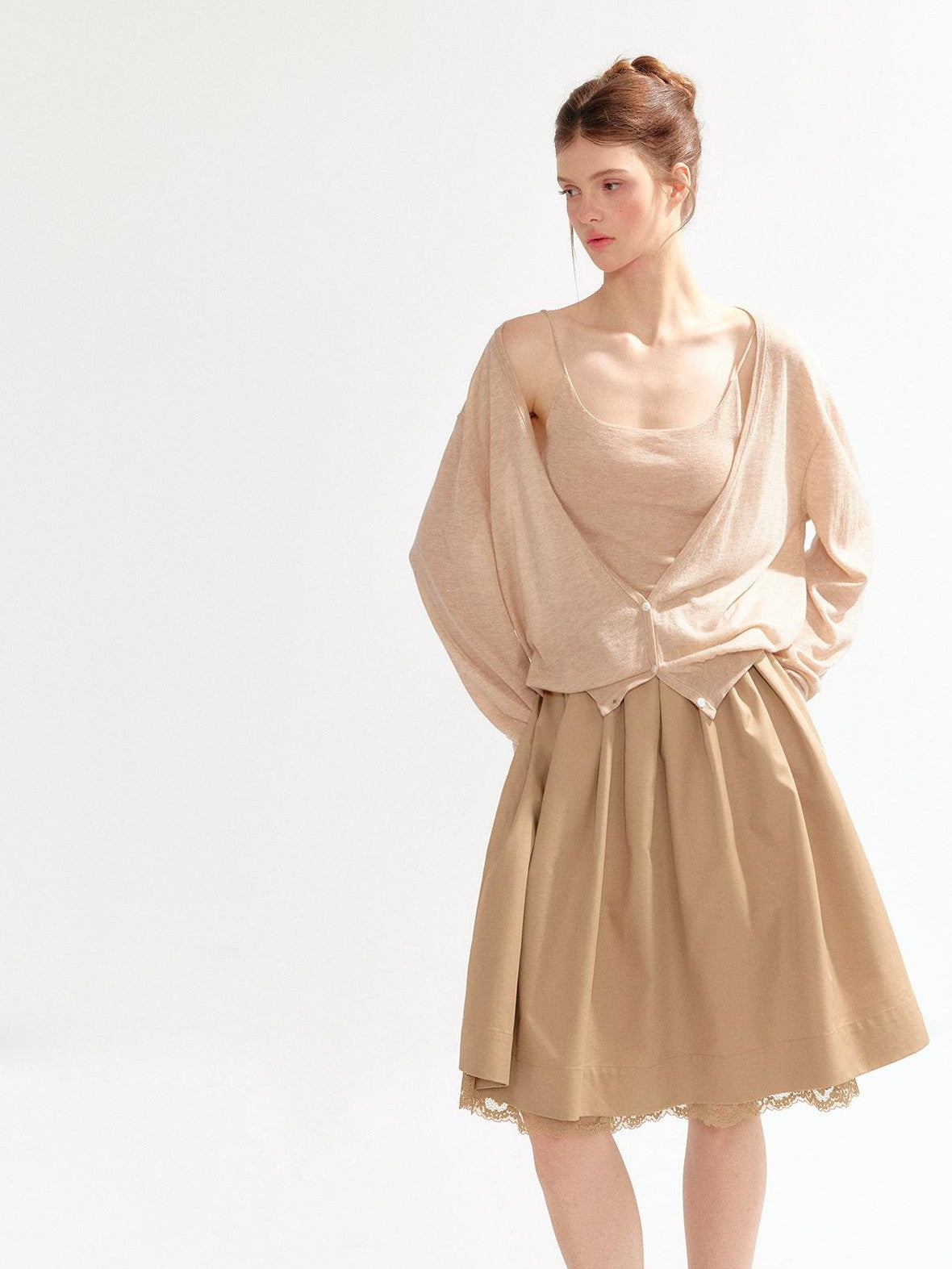 YZZI HE V-neck Long Sleeve Two Piece Slim Fit Women&