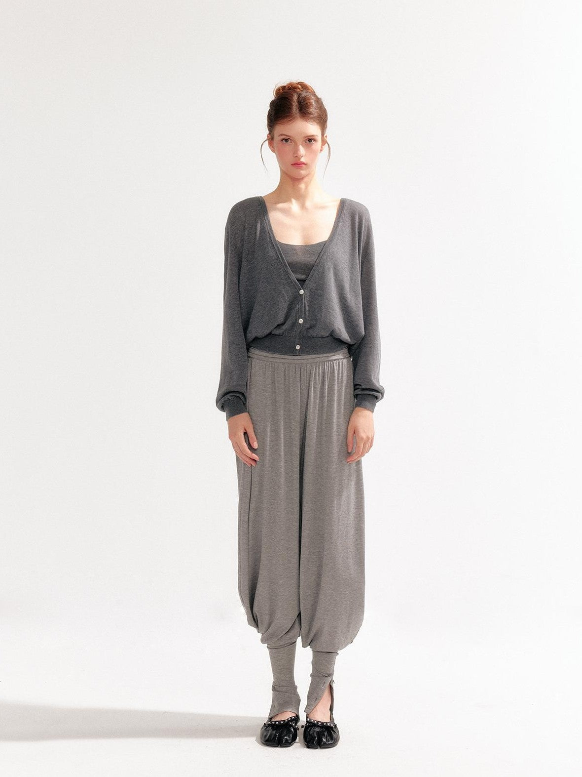YZZI HE V-neck Long Sleeve Two Piece Slim Fit Women&
