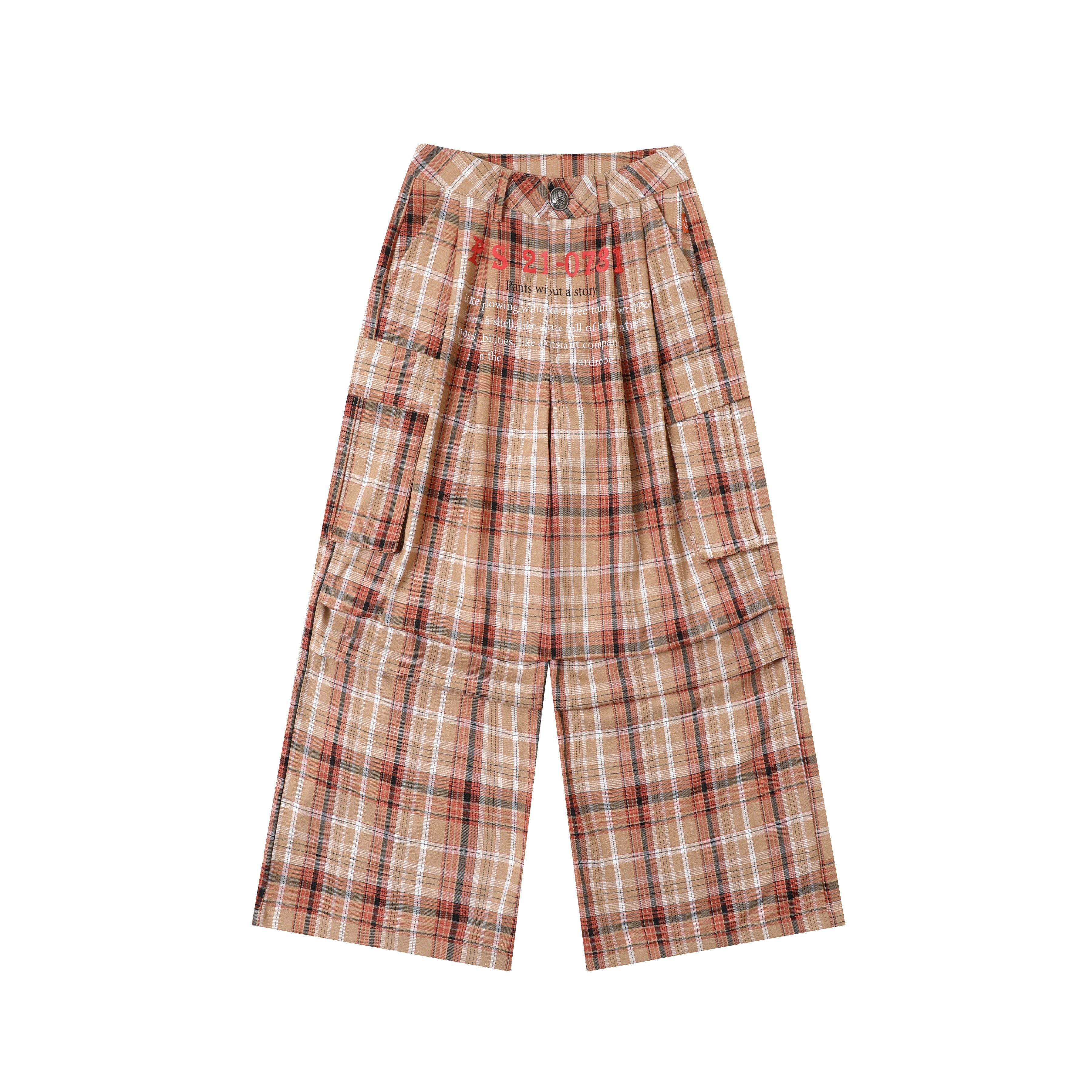 Achihara Unstoried Plaid Wide Leg Trousers
