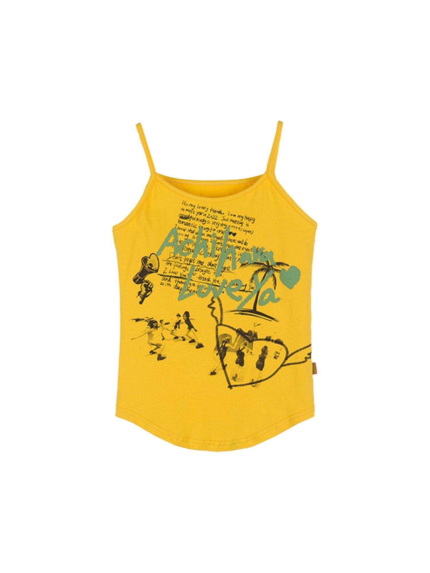 Achihara Sweet Spice Summer Print Crop Tee