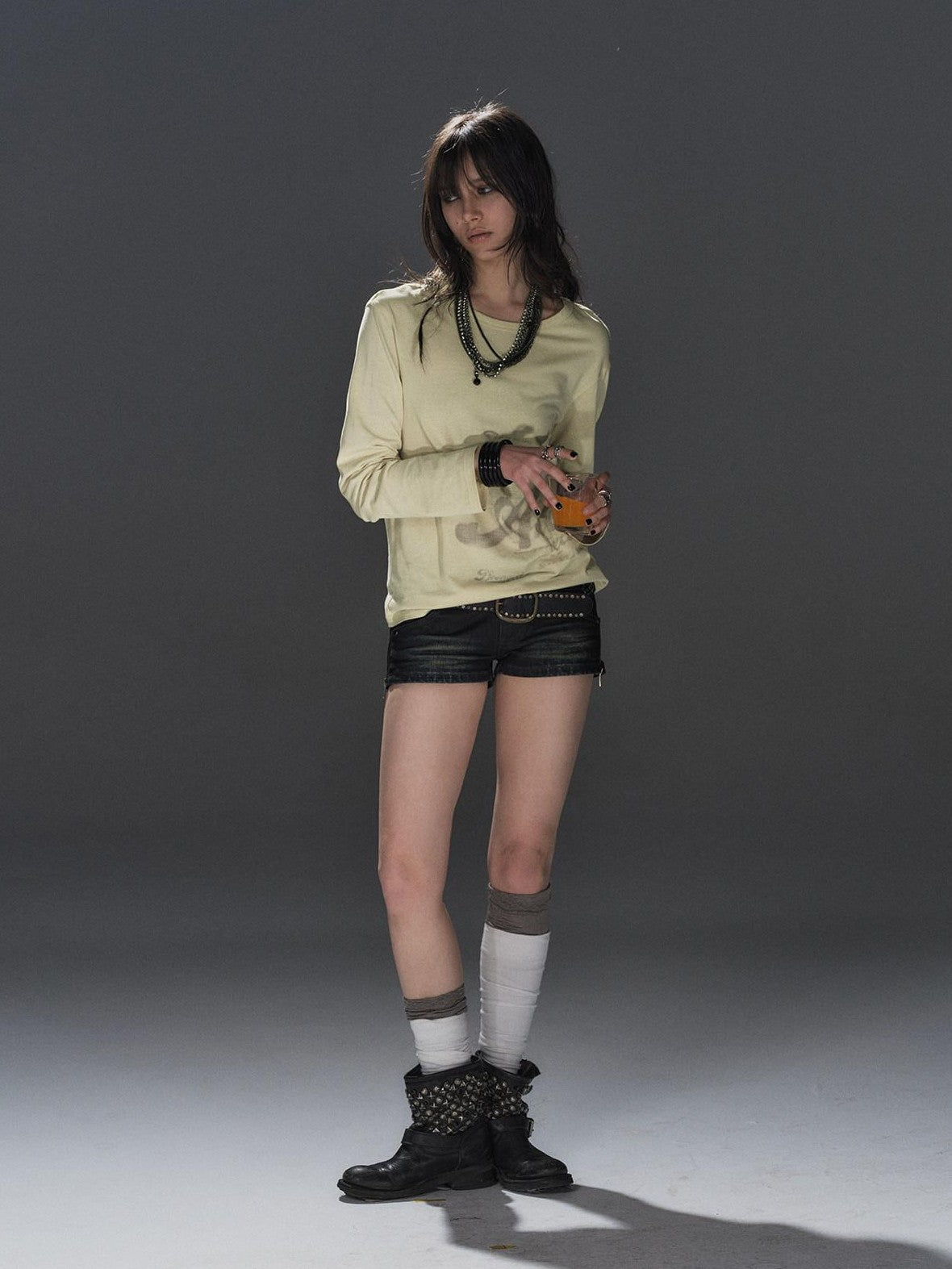 wear And tear Distressed Wash Side Slits Zipper Whisker Pockets Women&