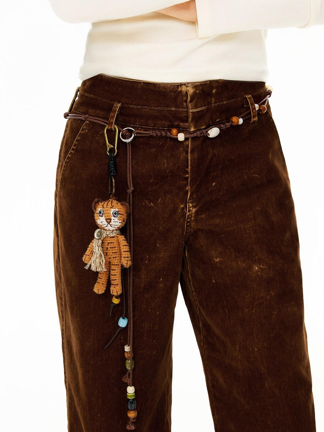 OuttheBlue Playful Cat Charm Leopard Pattern Pendant For Women Pet Lover Jewelry