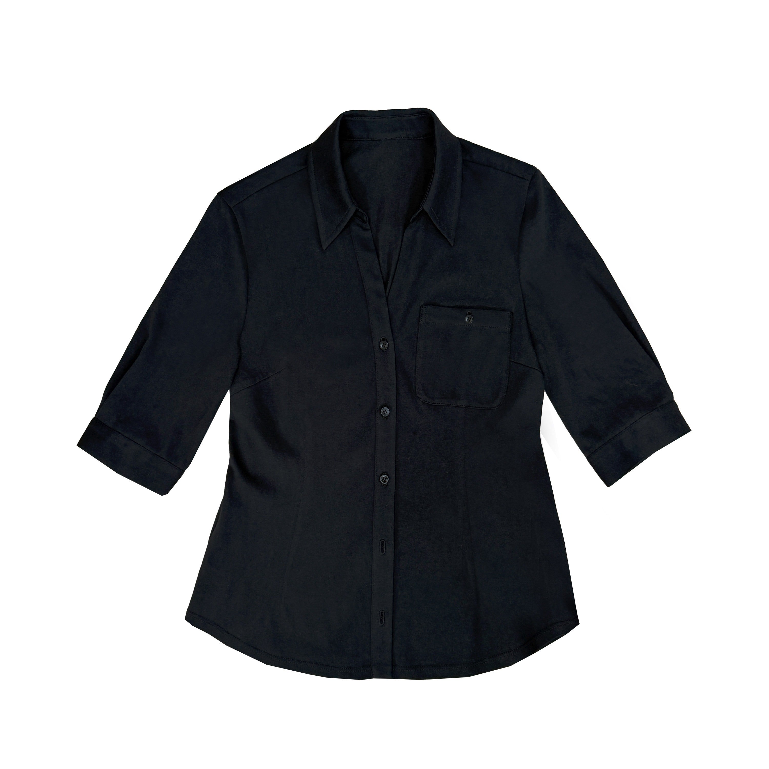 Northbutsouth_Snowflake_Texture_Lightweight_Slim_Fit_V-neck_Mid_Sleeve_Women&