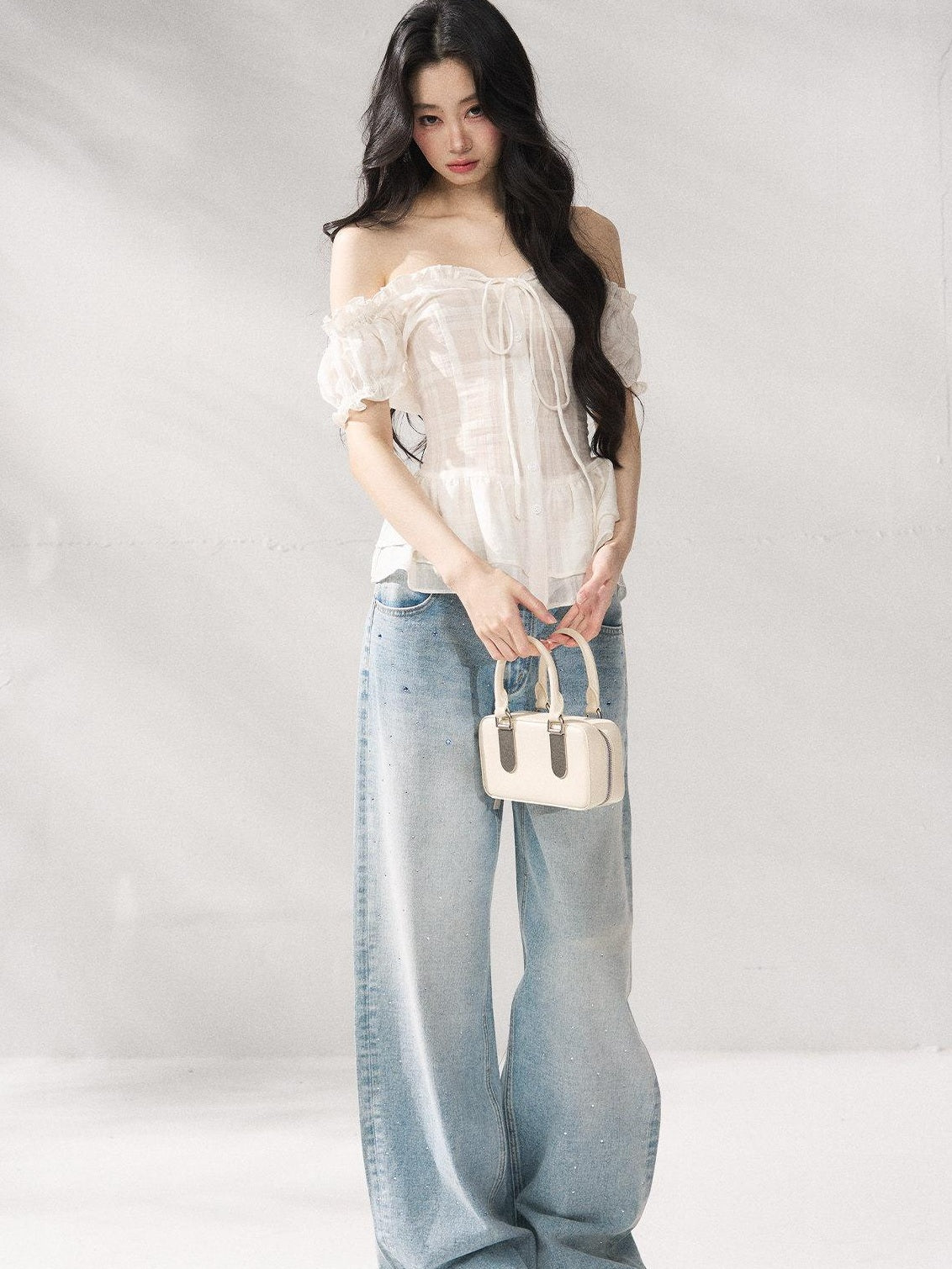 7Shiftin Cooling Breathable Light Waist Slim Women Cotton Tee Off Shoulder Crop Tops