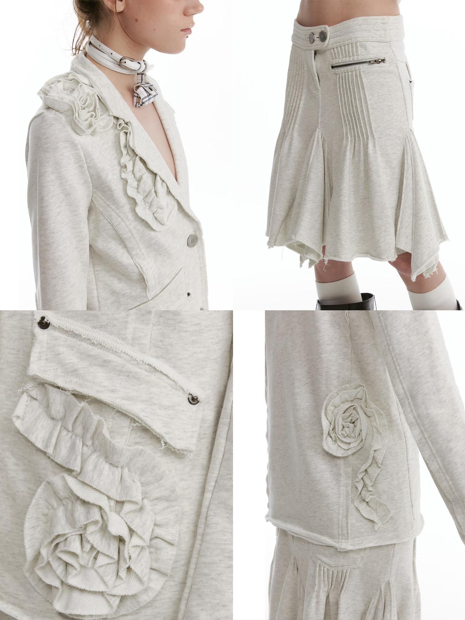 nit alcove Slim Blazer Two Piece Long Sleeve High Waist Casual Women Top & Skirt Sets
