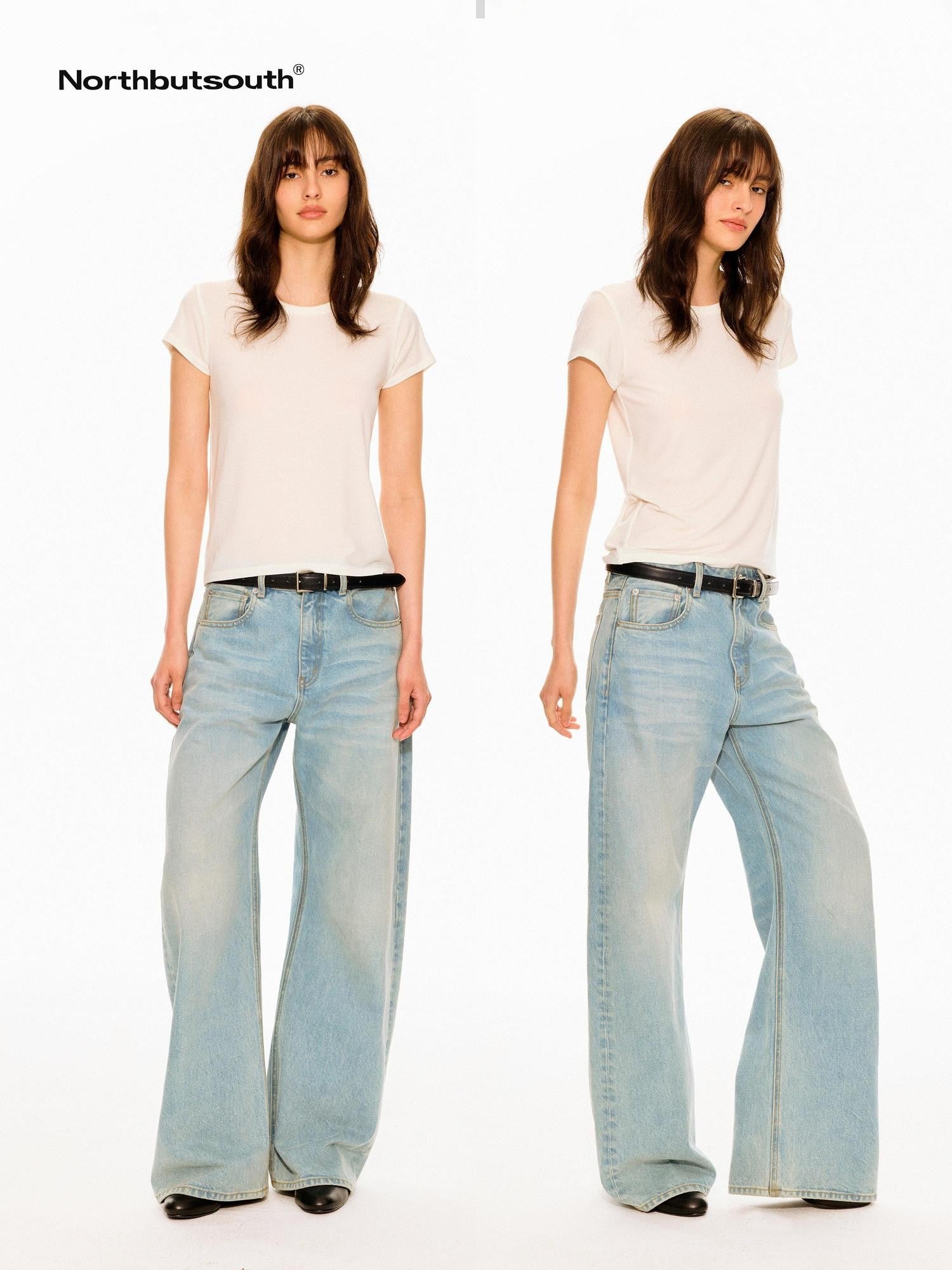 Northbutsouth Multicolor Round Neck Slim Crop Women&