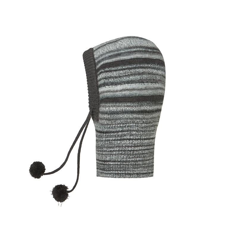 DIDDI MODA Retro Striped Knit Beanie Scarf Set
