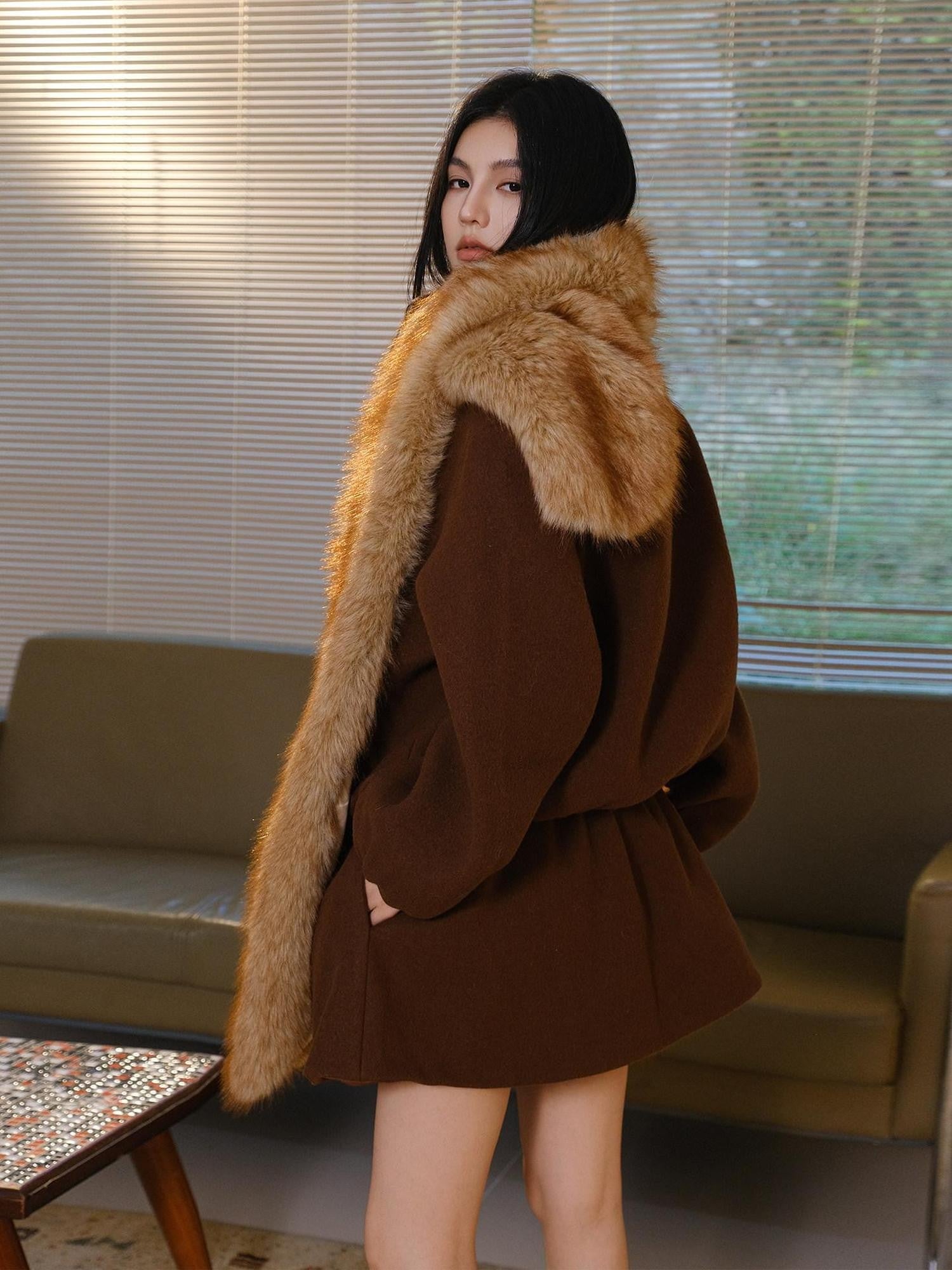 FU FRESH UP Youthful Loose Jacket Bubble Hem Women&