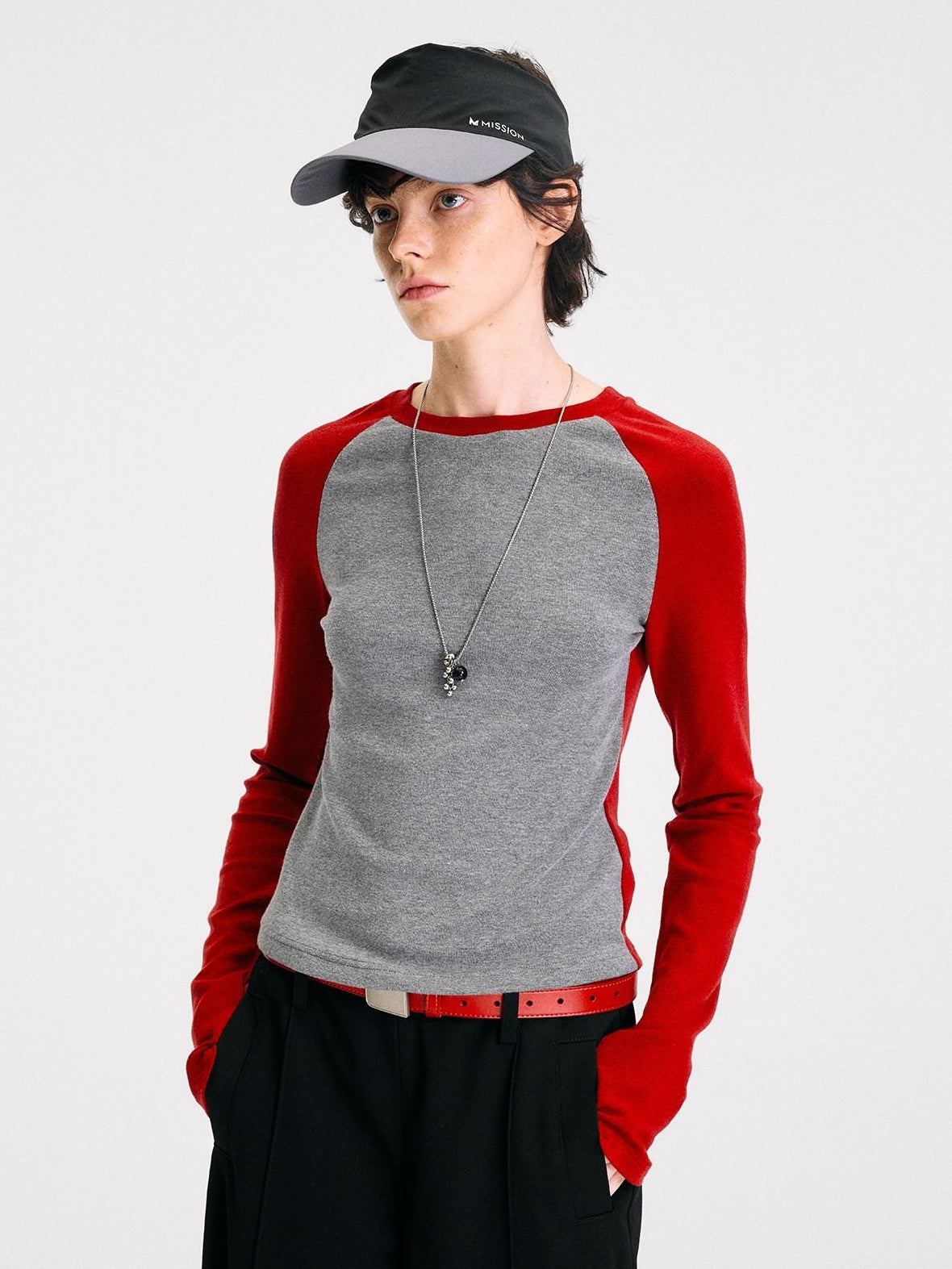 RUN TO THE FUTURE Slim Fit Casual Raglan Sleeve Striped Crew Neck Women Long Sleeve T-Shirts