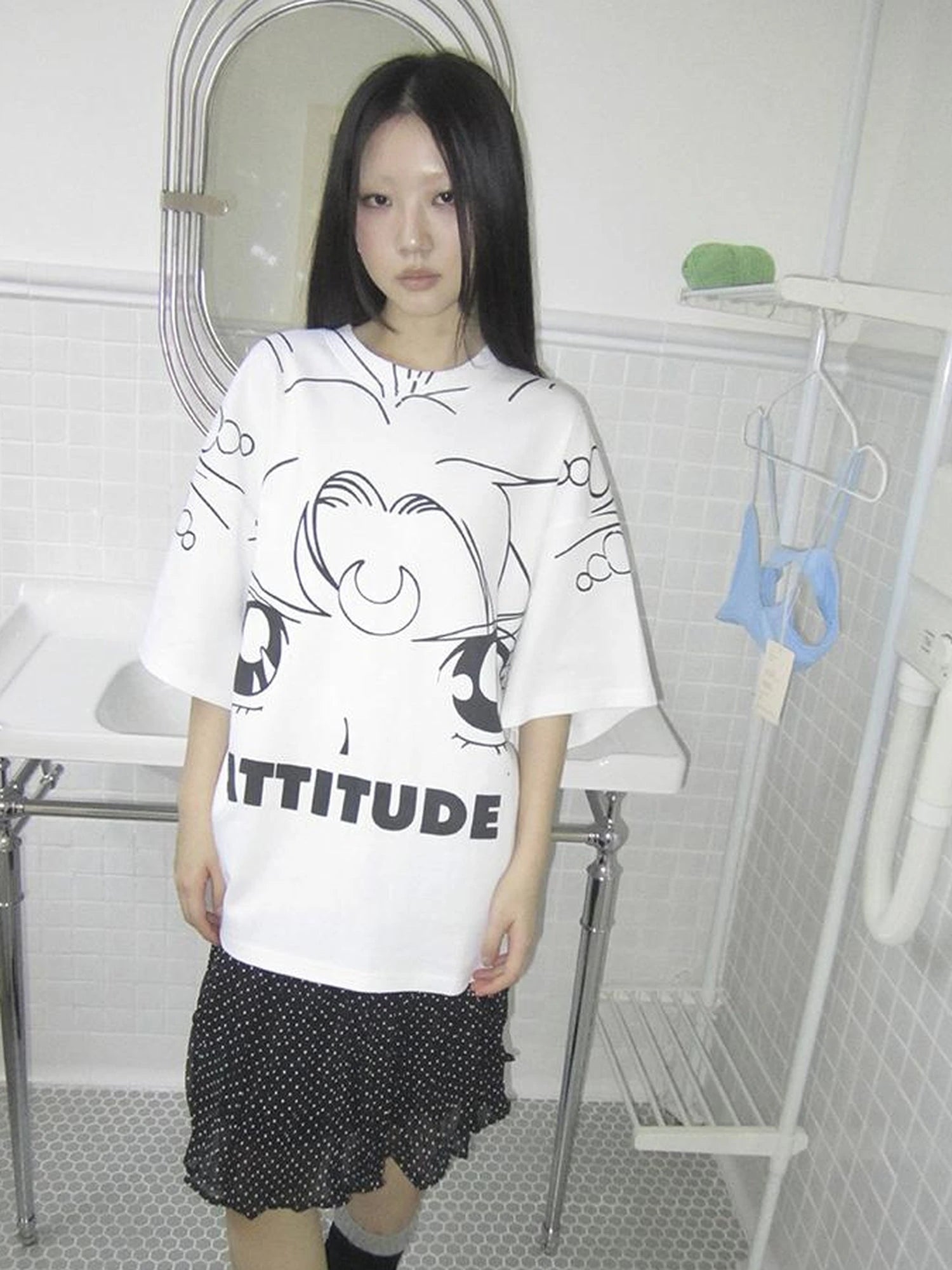 Anime Graphic Summer Design Loose Fit Short Sleeve Tee Women
