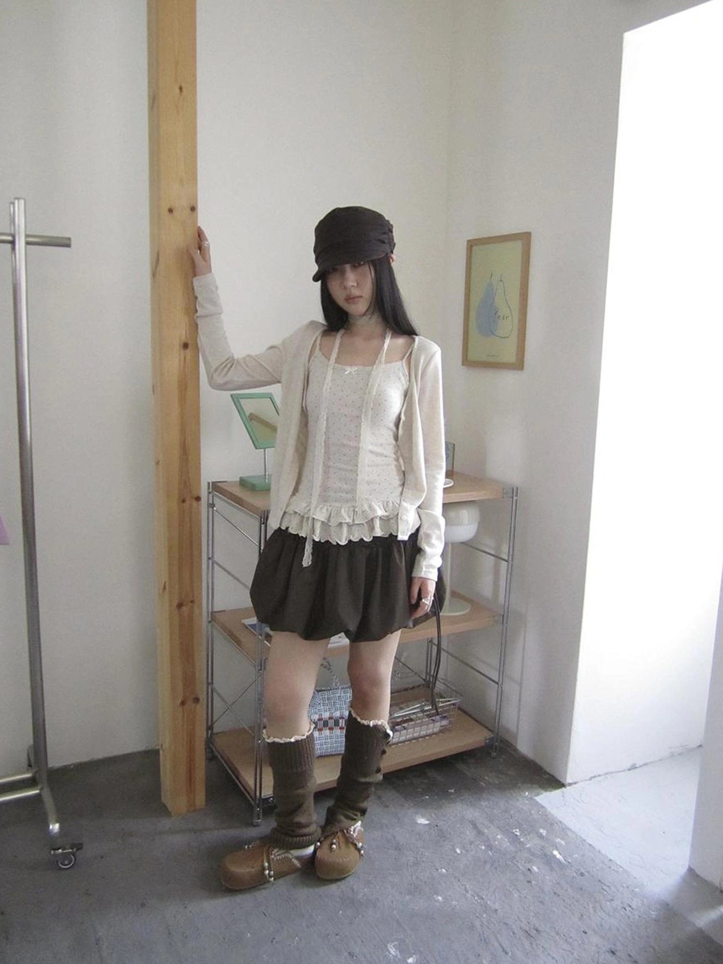 ang project Autumn Ruffle Tie Waist Bloom Skirt Skirt