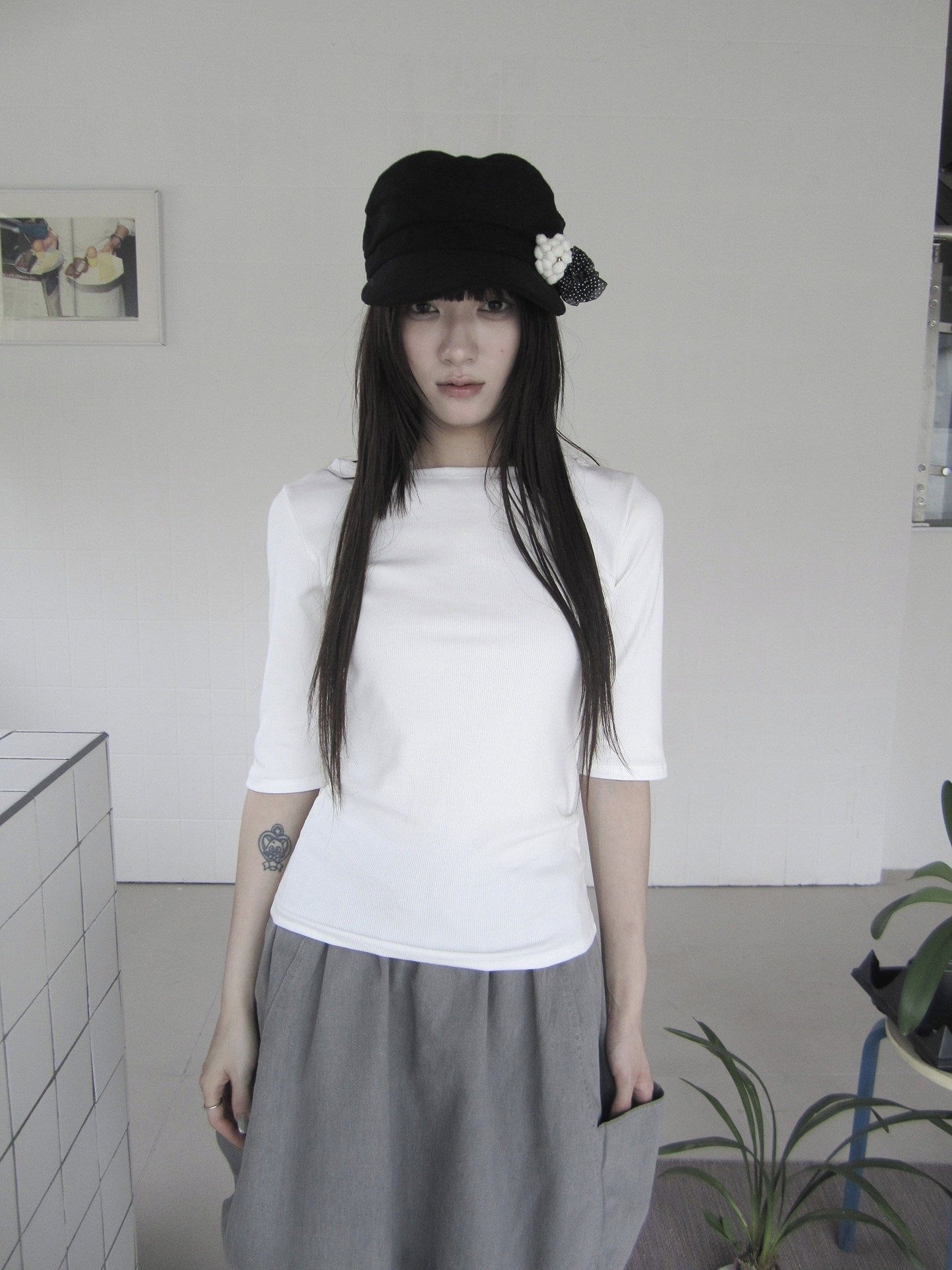 ang_project_Boat_Neck_Solid_Slim_Fit_Half_Sleeve_Cropped_Women&