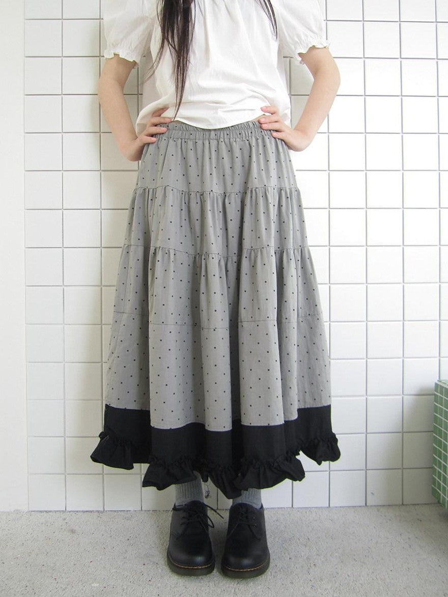 ang project Colorblock Polka Dot Patchwork Fake Two Piece A Line Women&