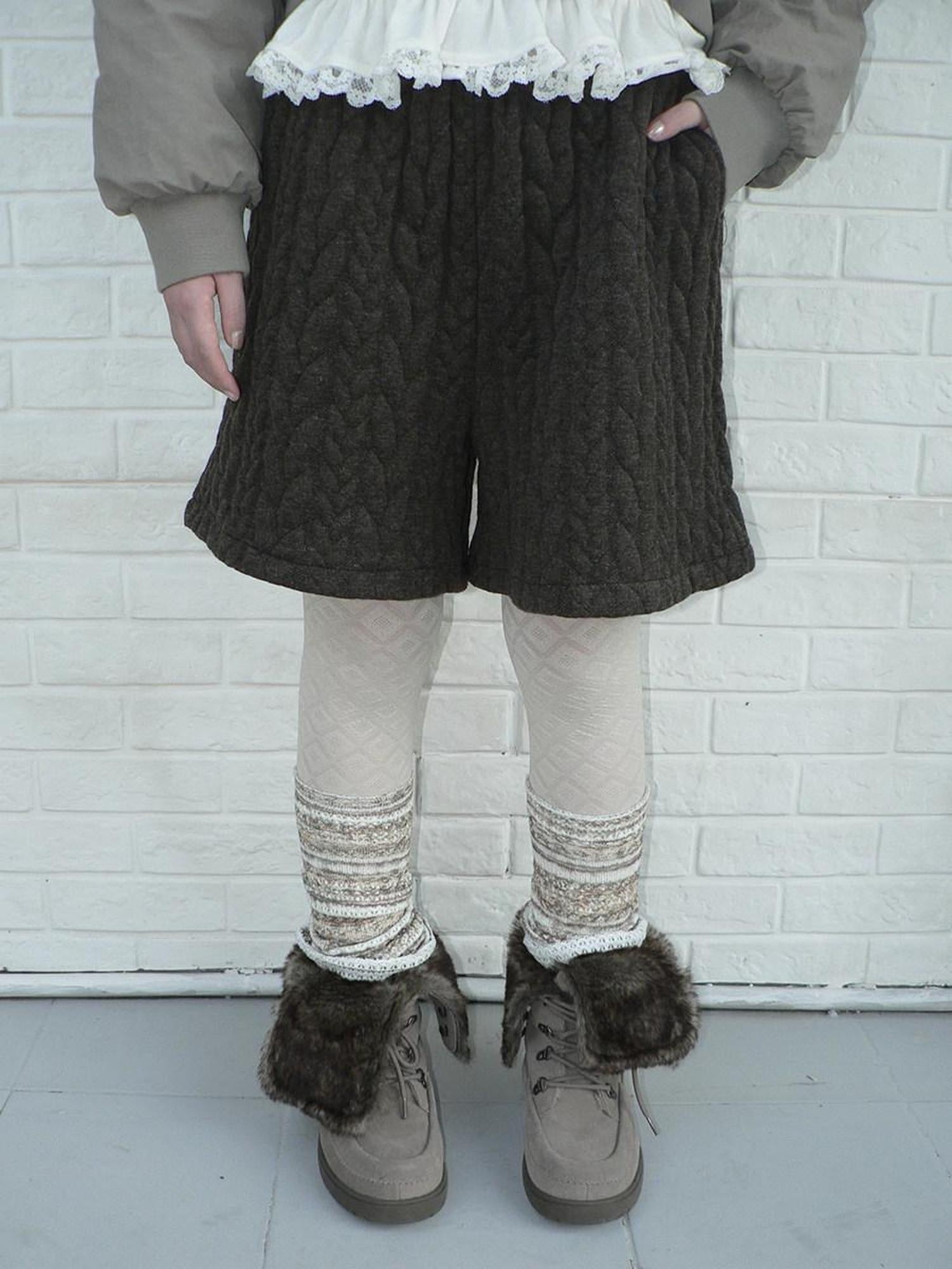 ang project Comfortable Elastic Waist Casual Loose Straight Leg Women Pull On Short