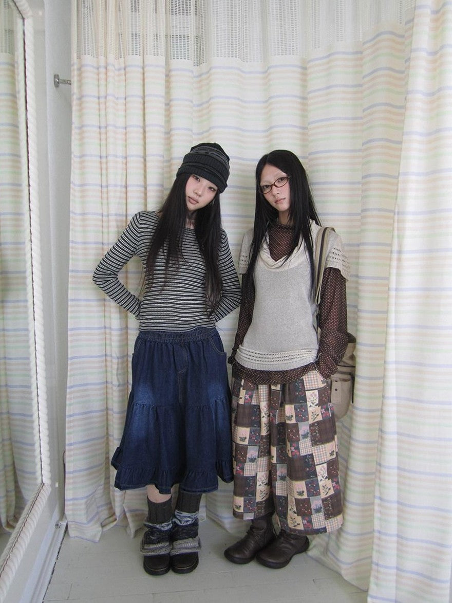 ang project Contrast Stripe Retro Boatneck Longsleeve Women&