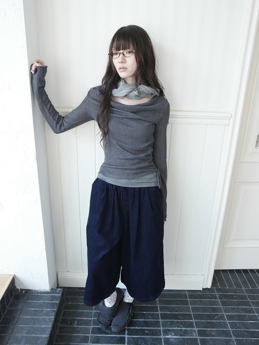 ang project Cowl Neck Faux Two Piece Drawstring Lace Up Women&