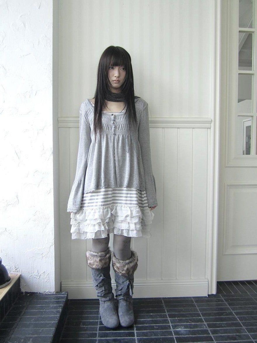 ang project Crochet Lace Flower Button U Neck Women&