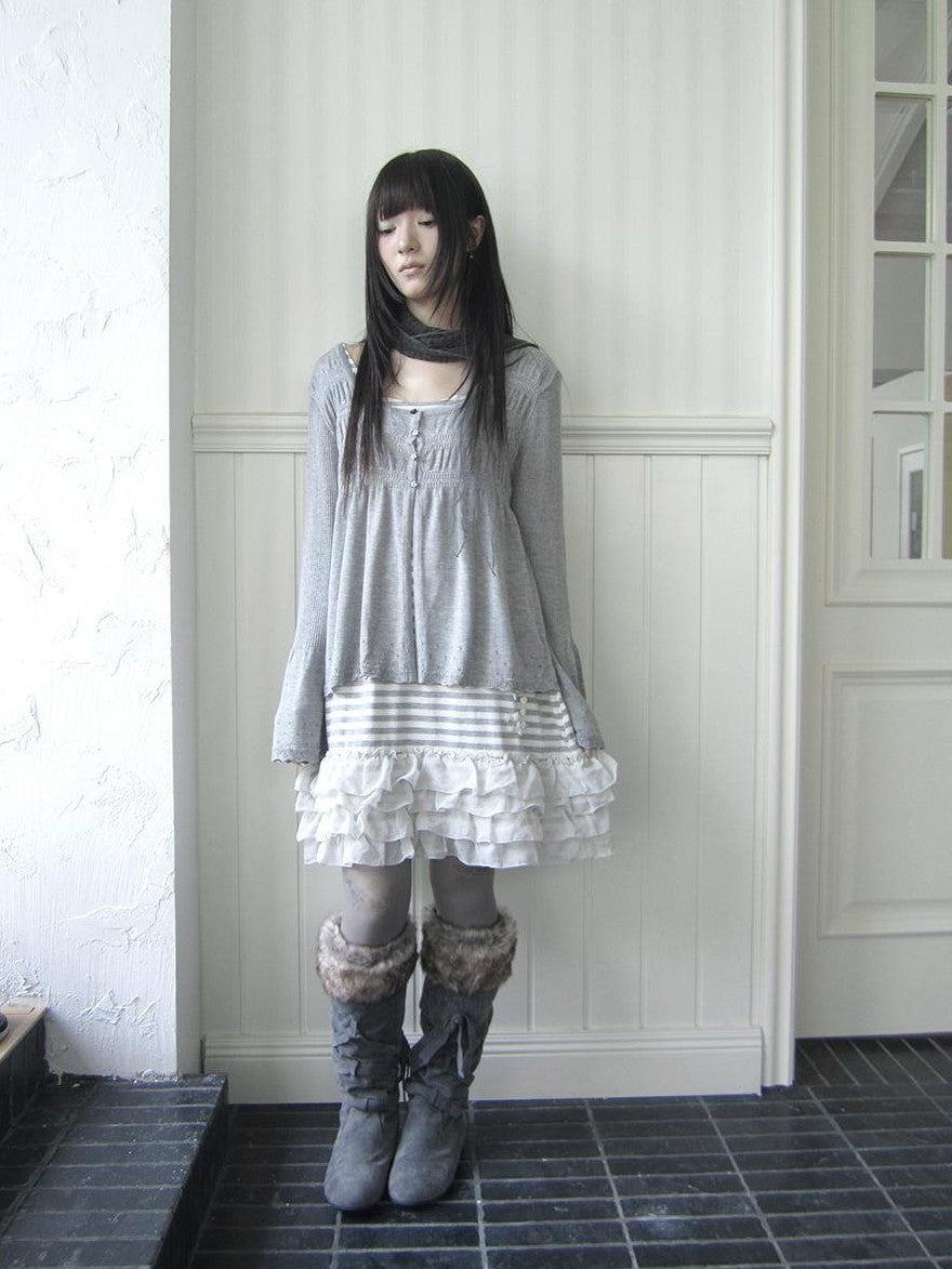 ang project Crochet Lace Flower Button U Neck Women&