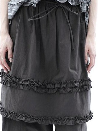 ang project Deep Gray Lettuce Edge Spliced Layered Utility Women&