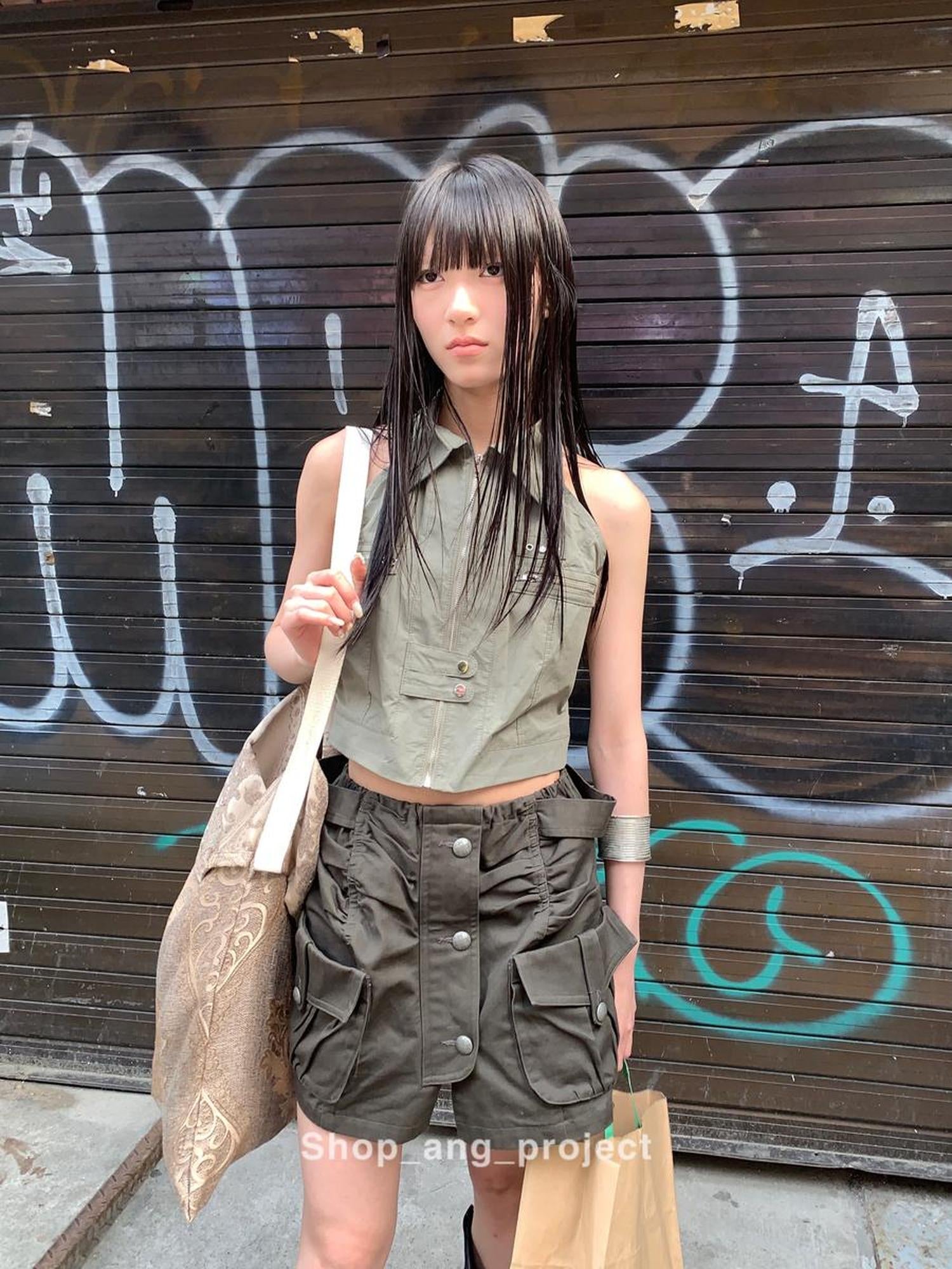 ang project Duckpear Waist Skirt With Safety Shorts
