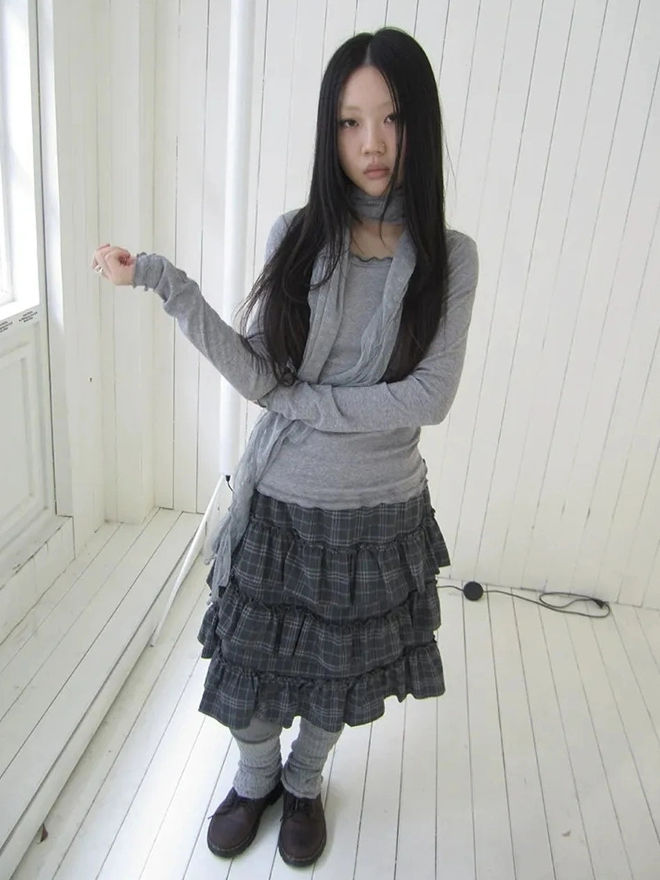 ang project Floral Lace Collar Ruffle Trim Blouse T-shirt