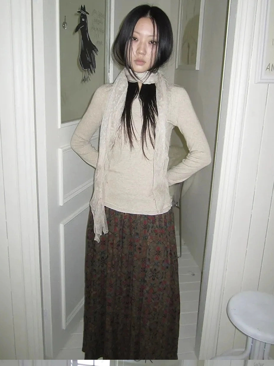 ang project Floral Lace Collar Ruffle Trim Blouse T-shirt