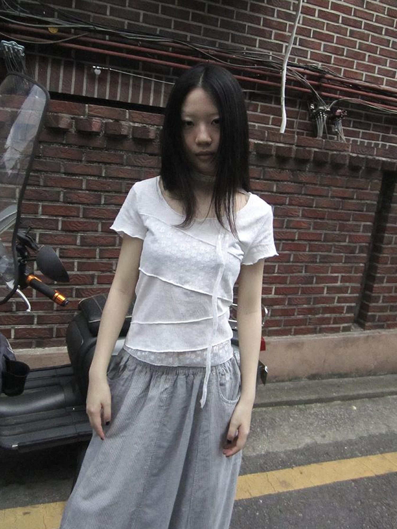 Updateang project Floral Lace Trim Tee Lightweight Summer Top