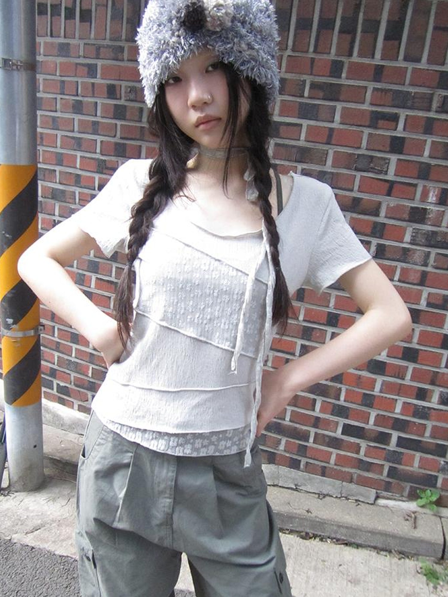 Updateang project Floral Lace Trim Tee Lightweight Summer Top