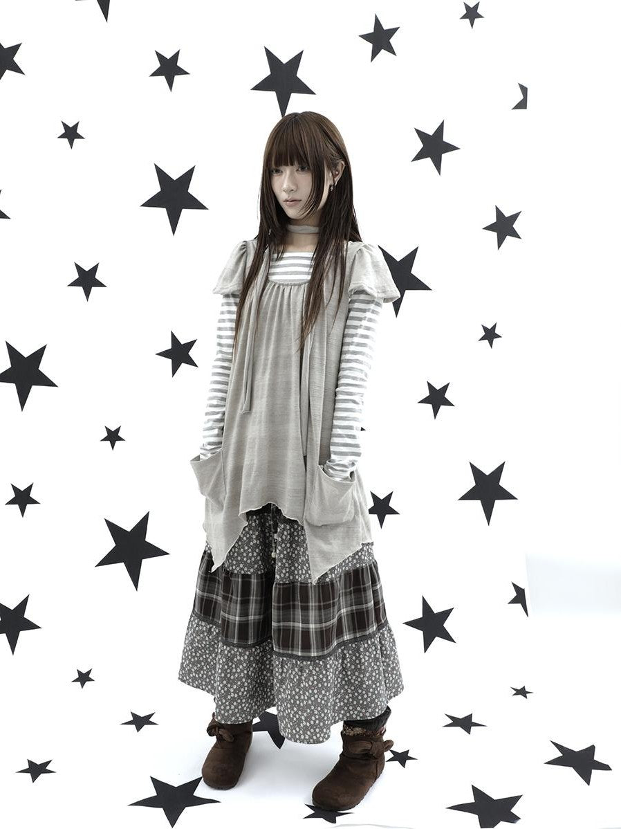 ang project Forest Floral Patchwork Plaid Applique Print Women&
