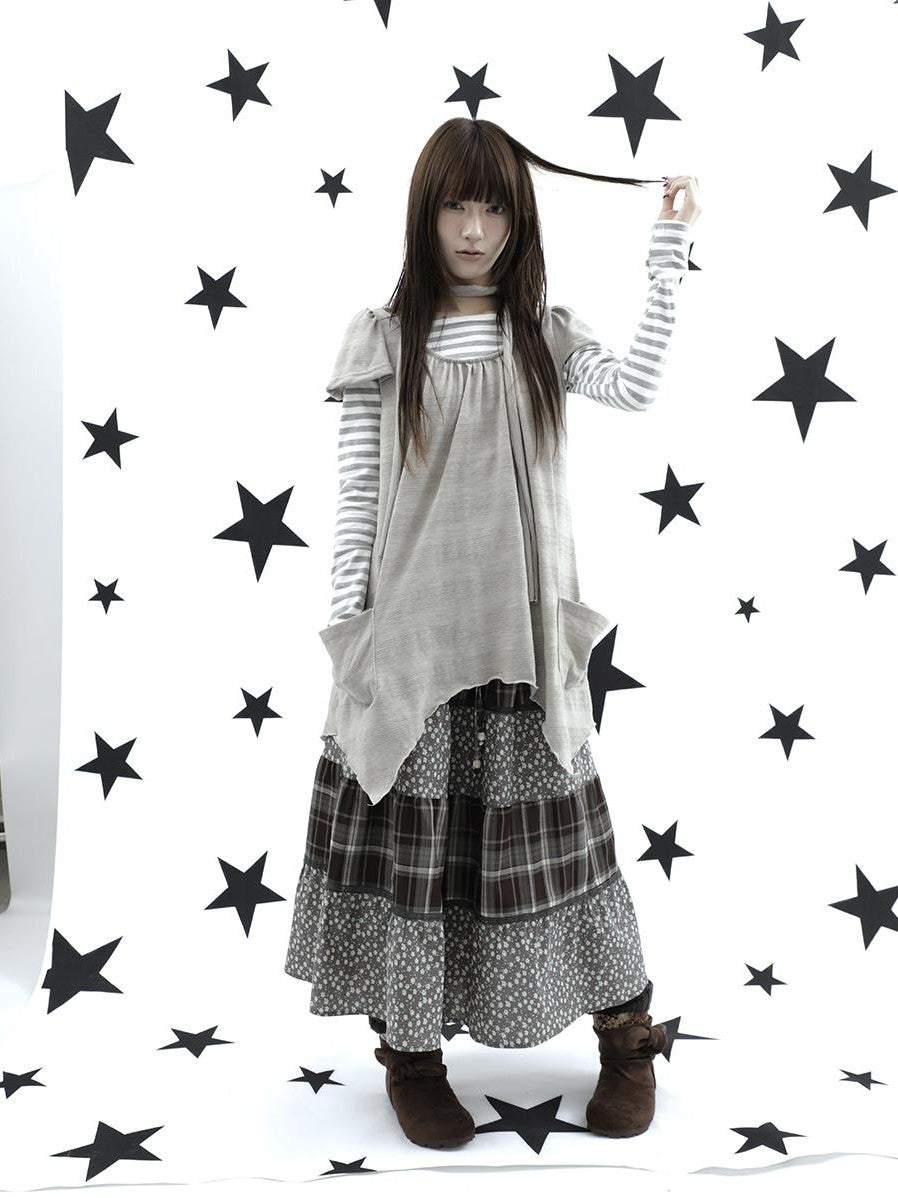 ang project Forest Floral Patchwork Plaid Applique Print Women&