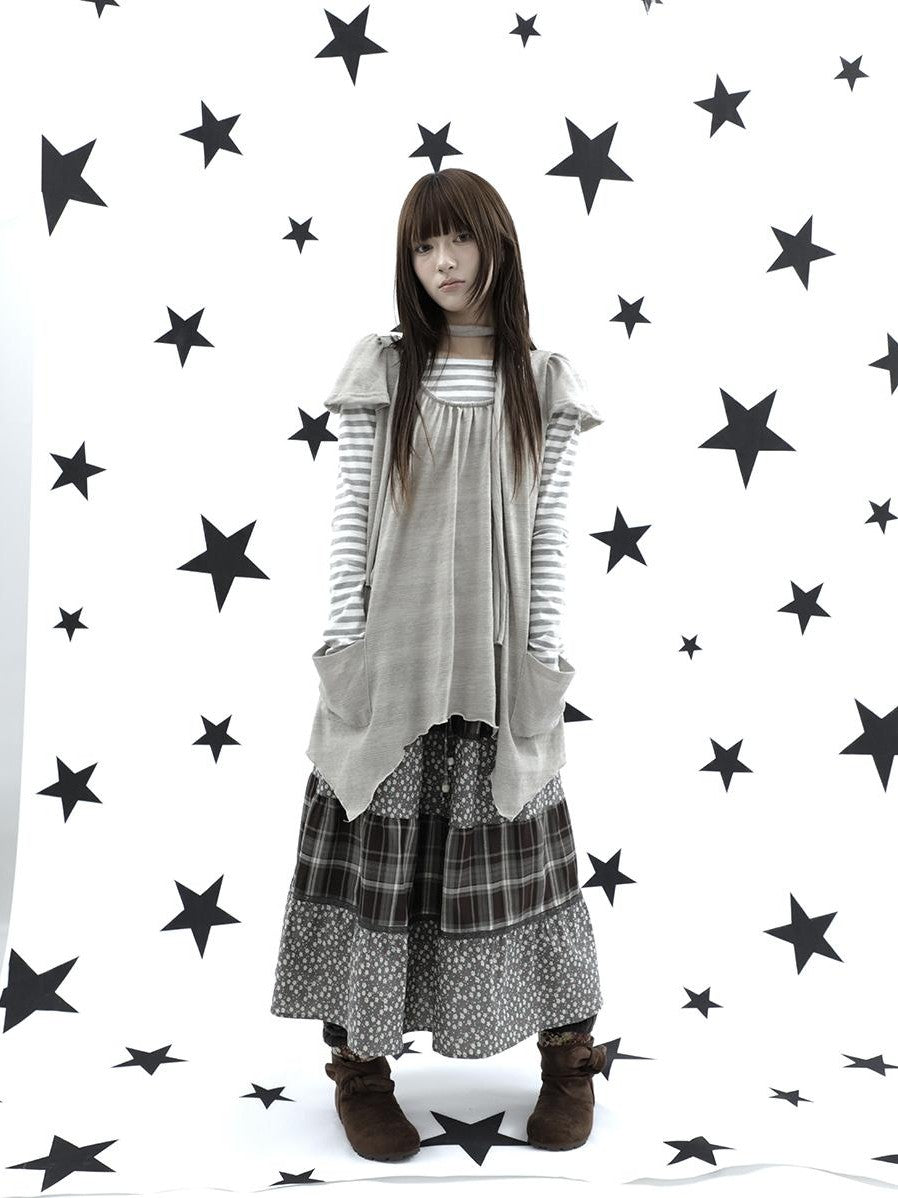 ang project Forest Floral Patchwork Plaid Applique Print Women&