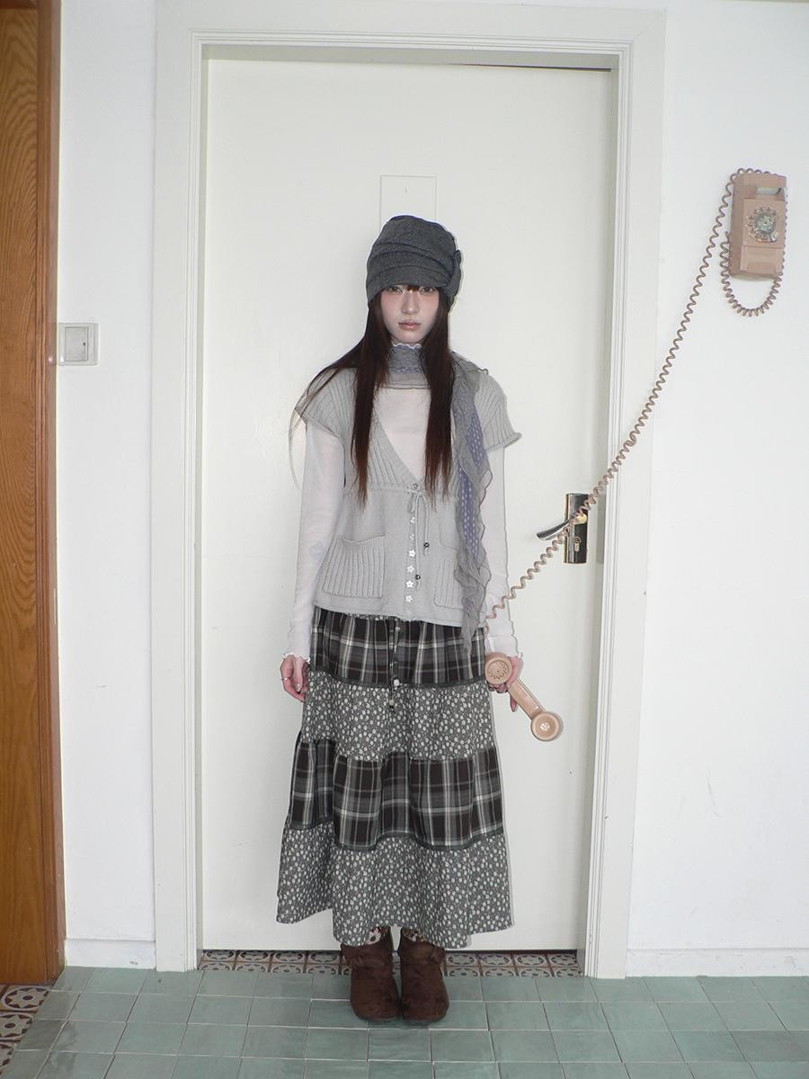 ang project Forest Floral Patchwork Plaid Applique Print Women&