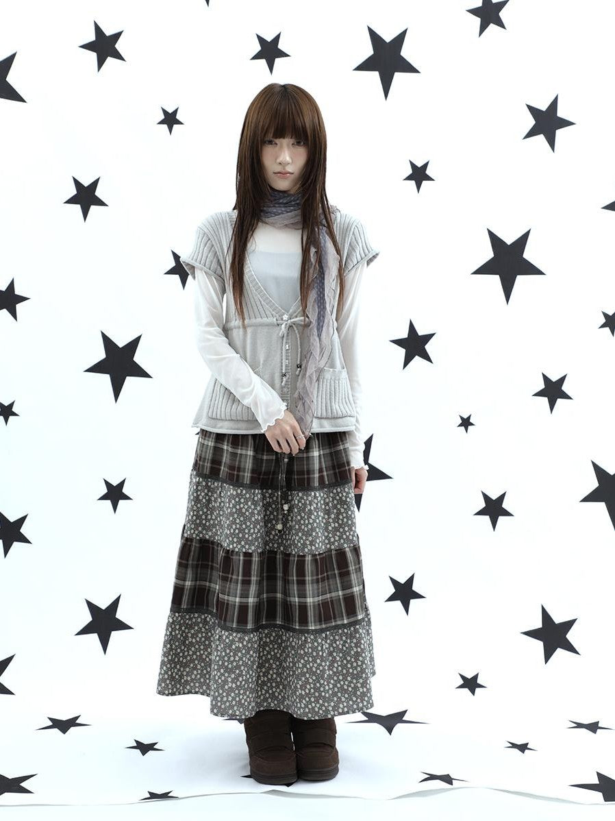 ang project Forest Floral Patchwork Plaid Applique Print Women&