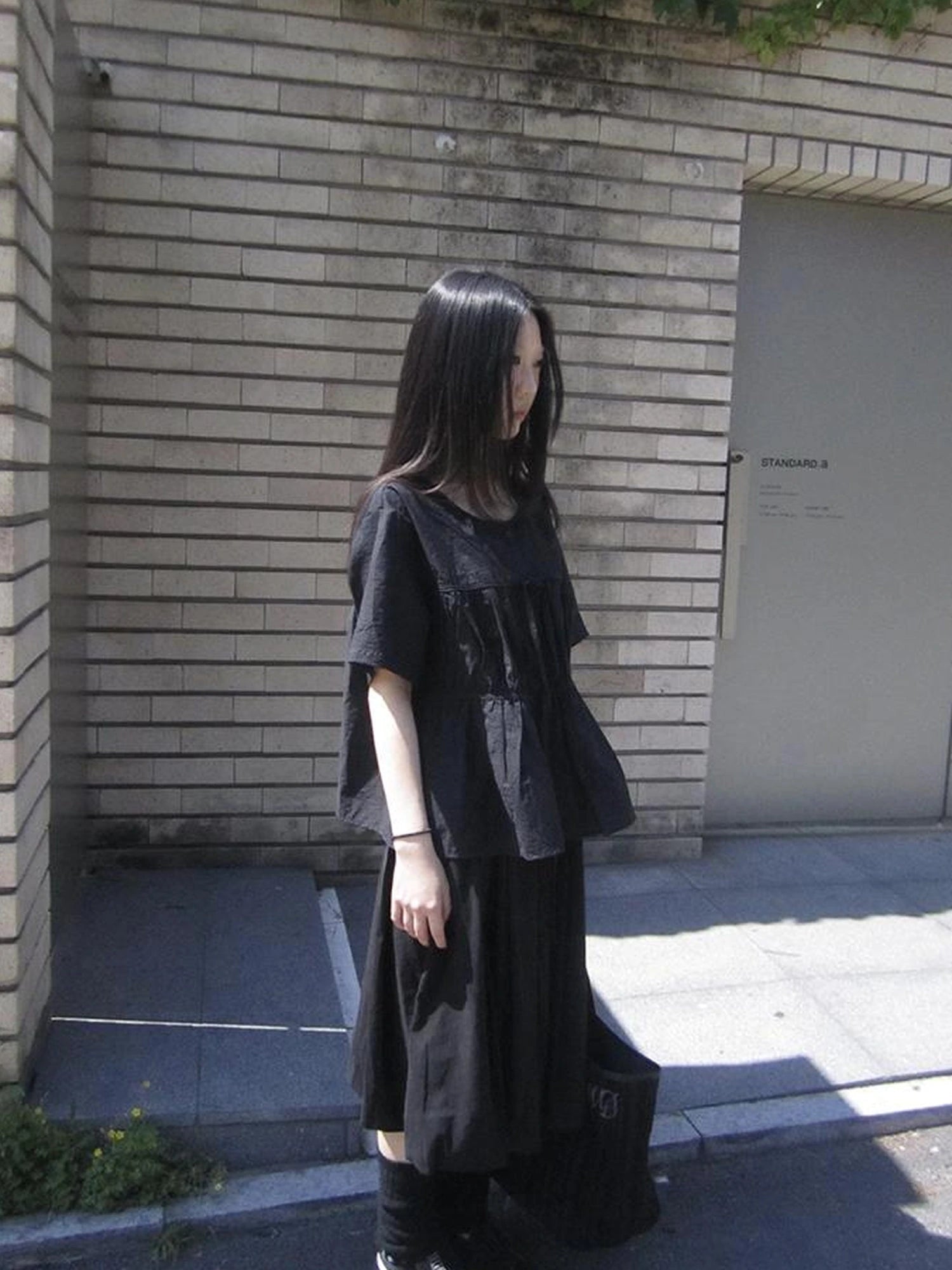 Korean Style Lightweight Tied Waist Pleated Single Row Button Short Sleeve Top