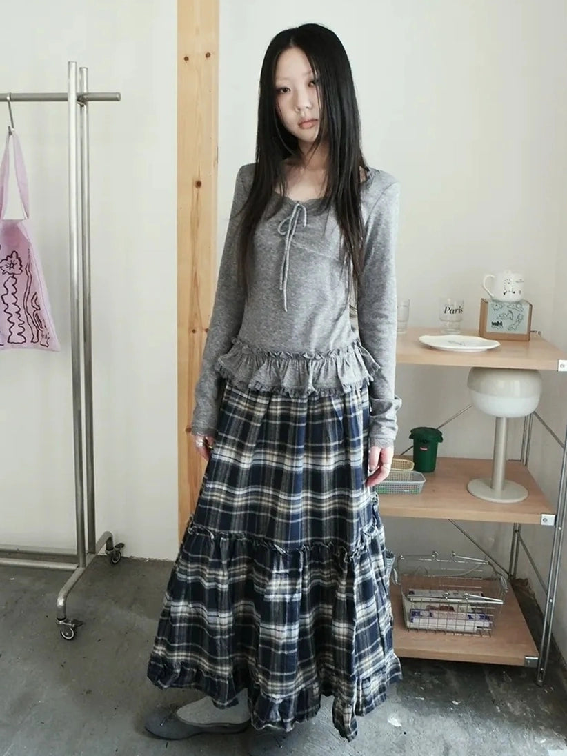 ang project Lace Bow Tie Ruffle Sleeve Tee T-shirt