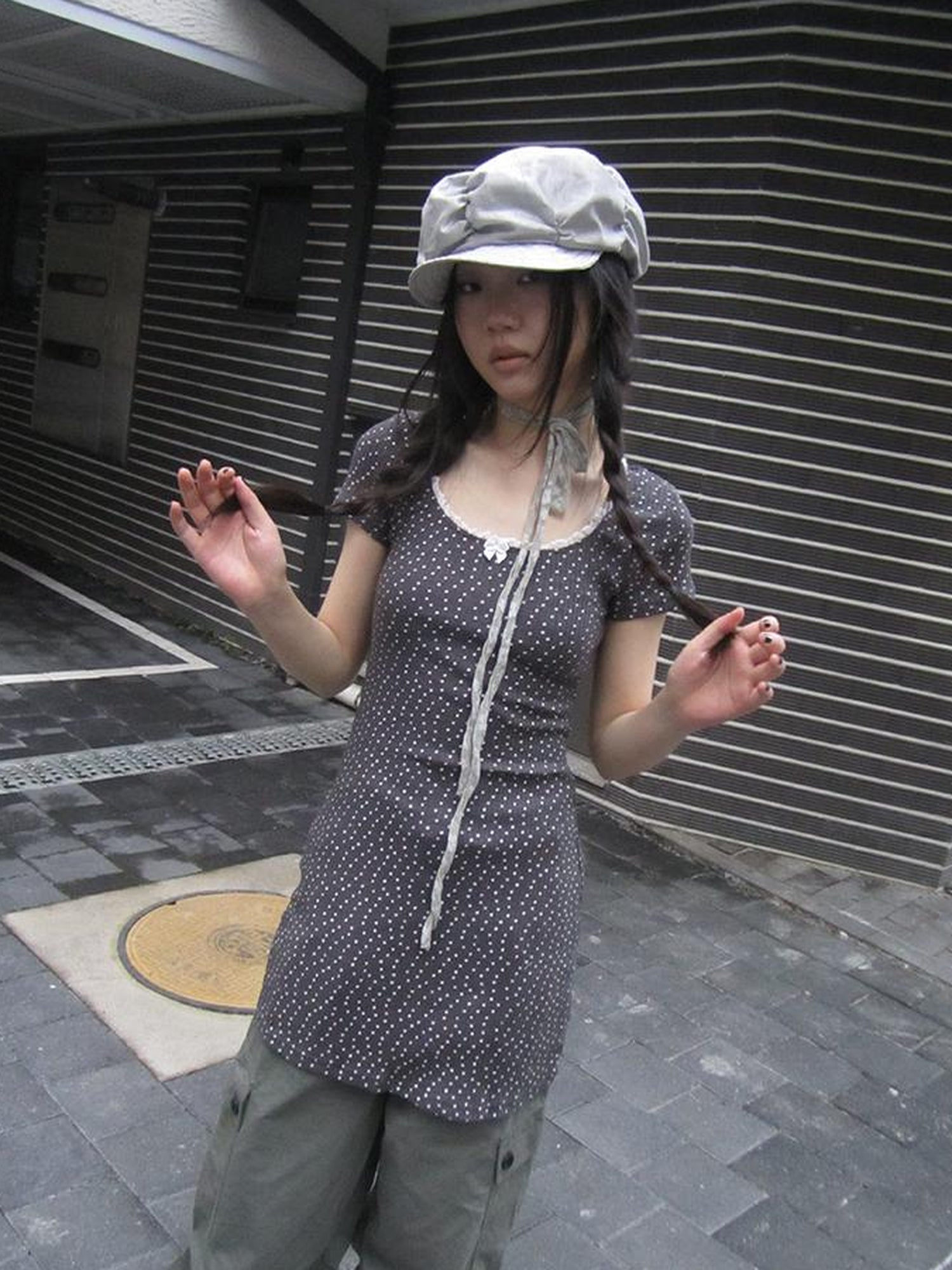 Updateang project Layered Floral Print T Shirt With Nature Inspired Sleeves