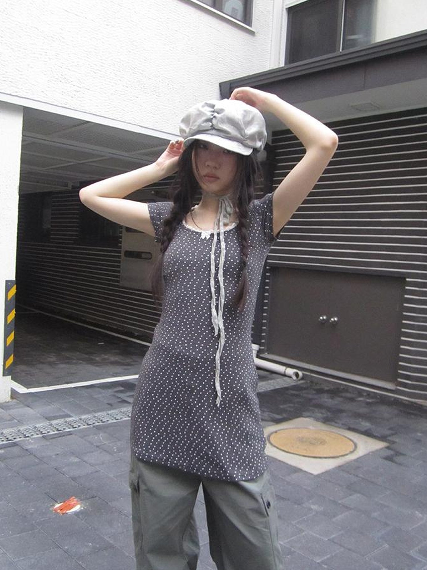 Updateang project Layered Floral Print T Shirt With Nature Inspired Sleeves