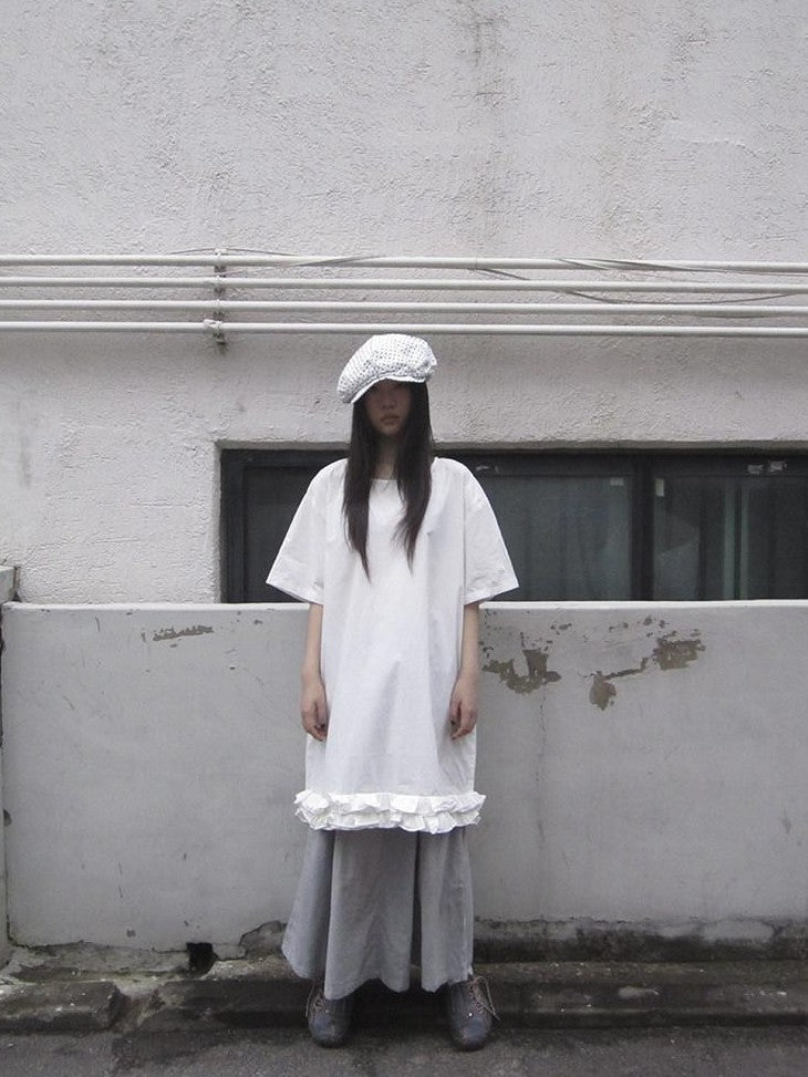 ang project Lettuce Hem Ruffle Splice Loose Waist A Line Women&