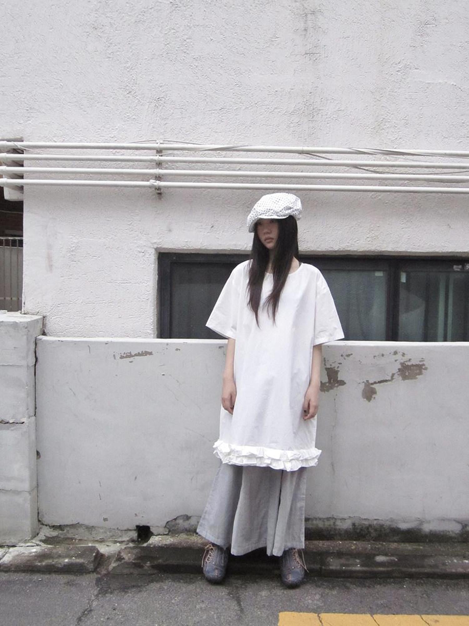 ang project Lettuce Hem Ruffle Splice Loose Waist A Line Women&