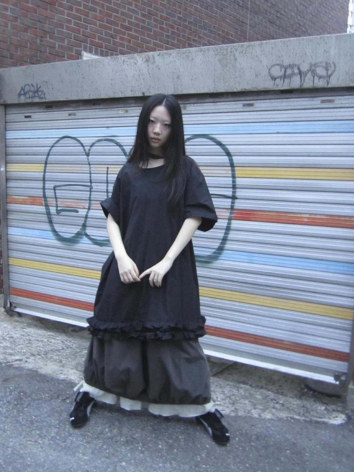 Loose Floral Lace Trim Summer Dress