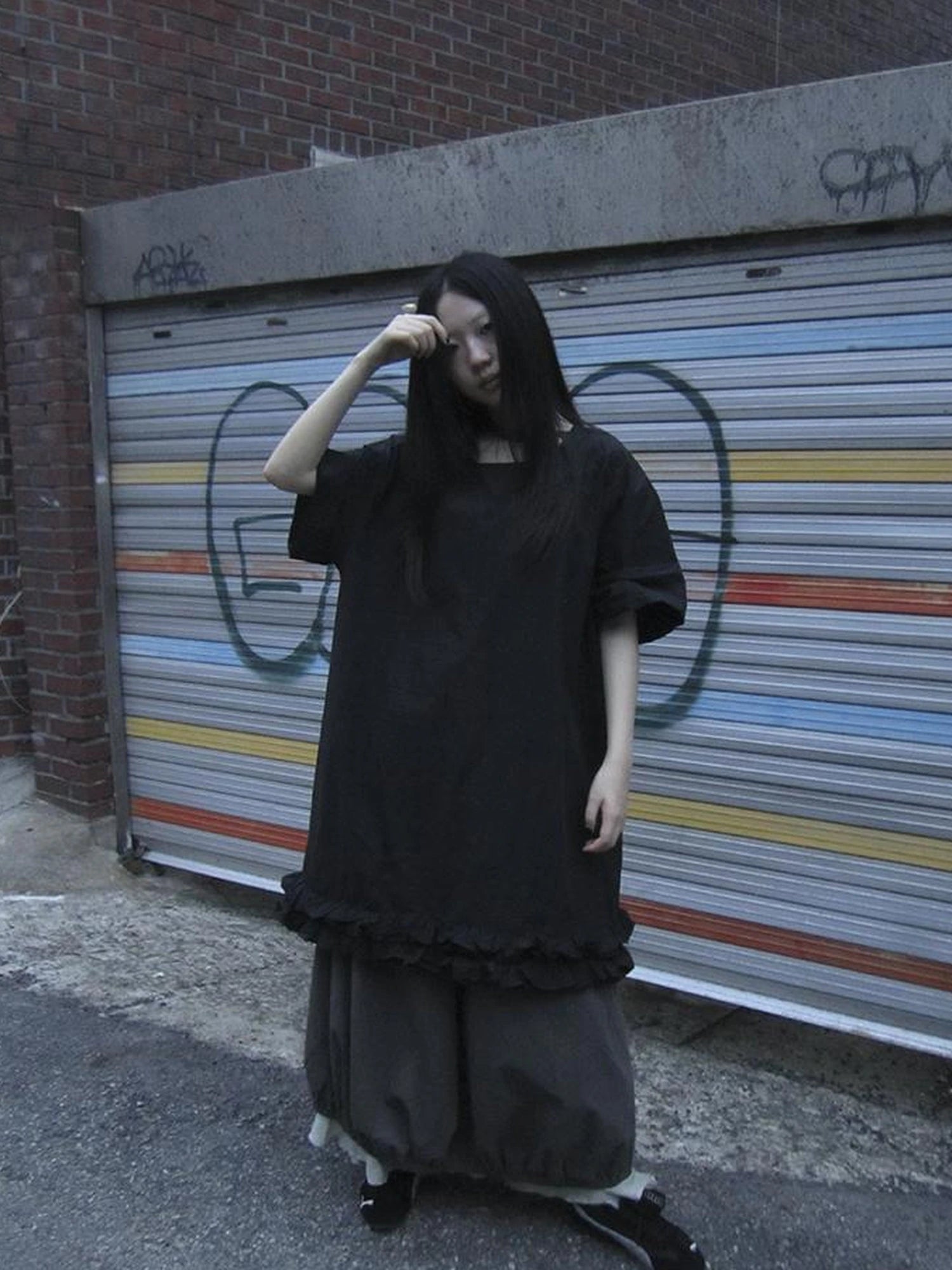 Loose Floral Lace Trim Summer Dress