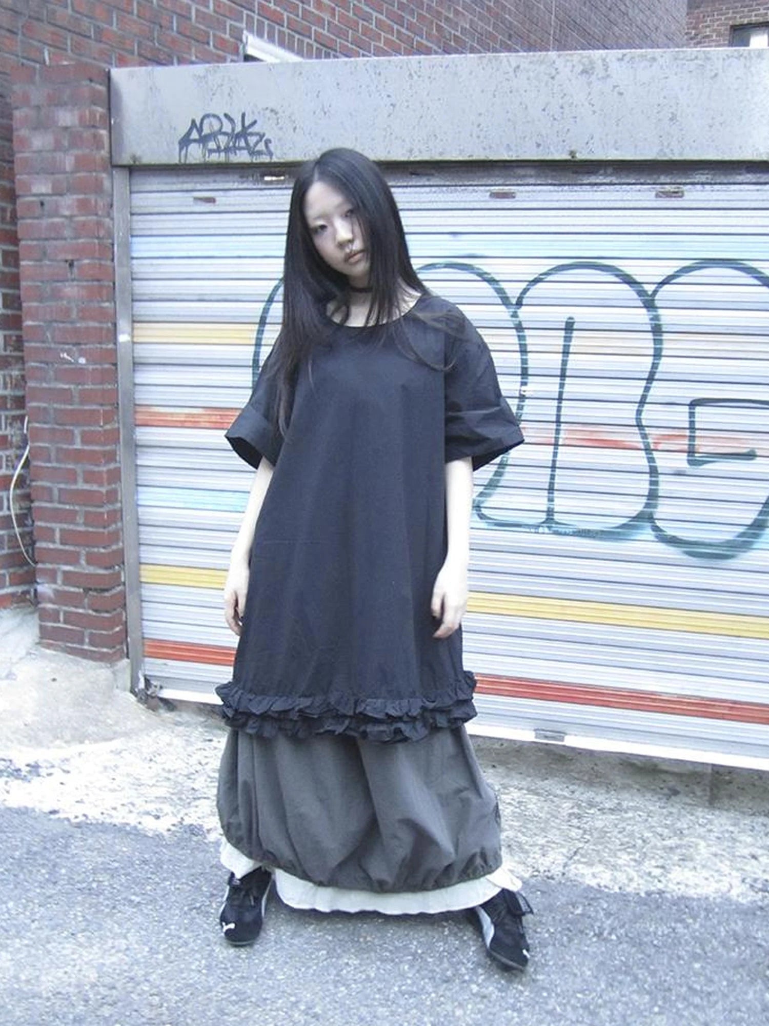 Loose Floral Lace Trim Summer Dress