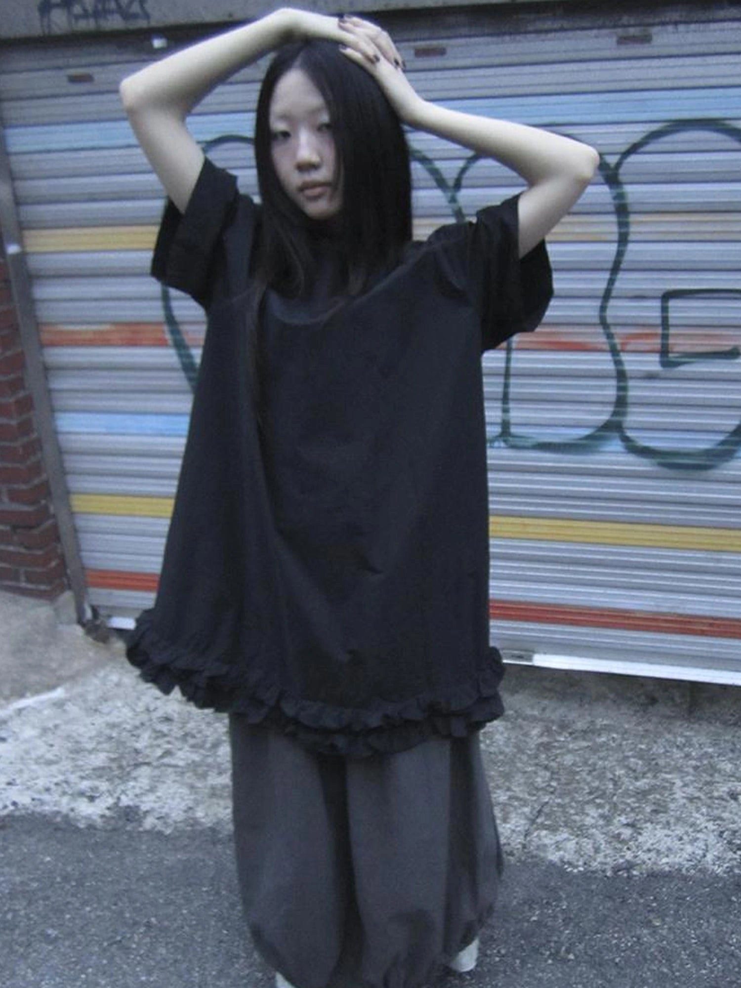 Loose Floral Lace Trim Summer Dress