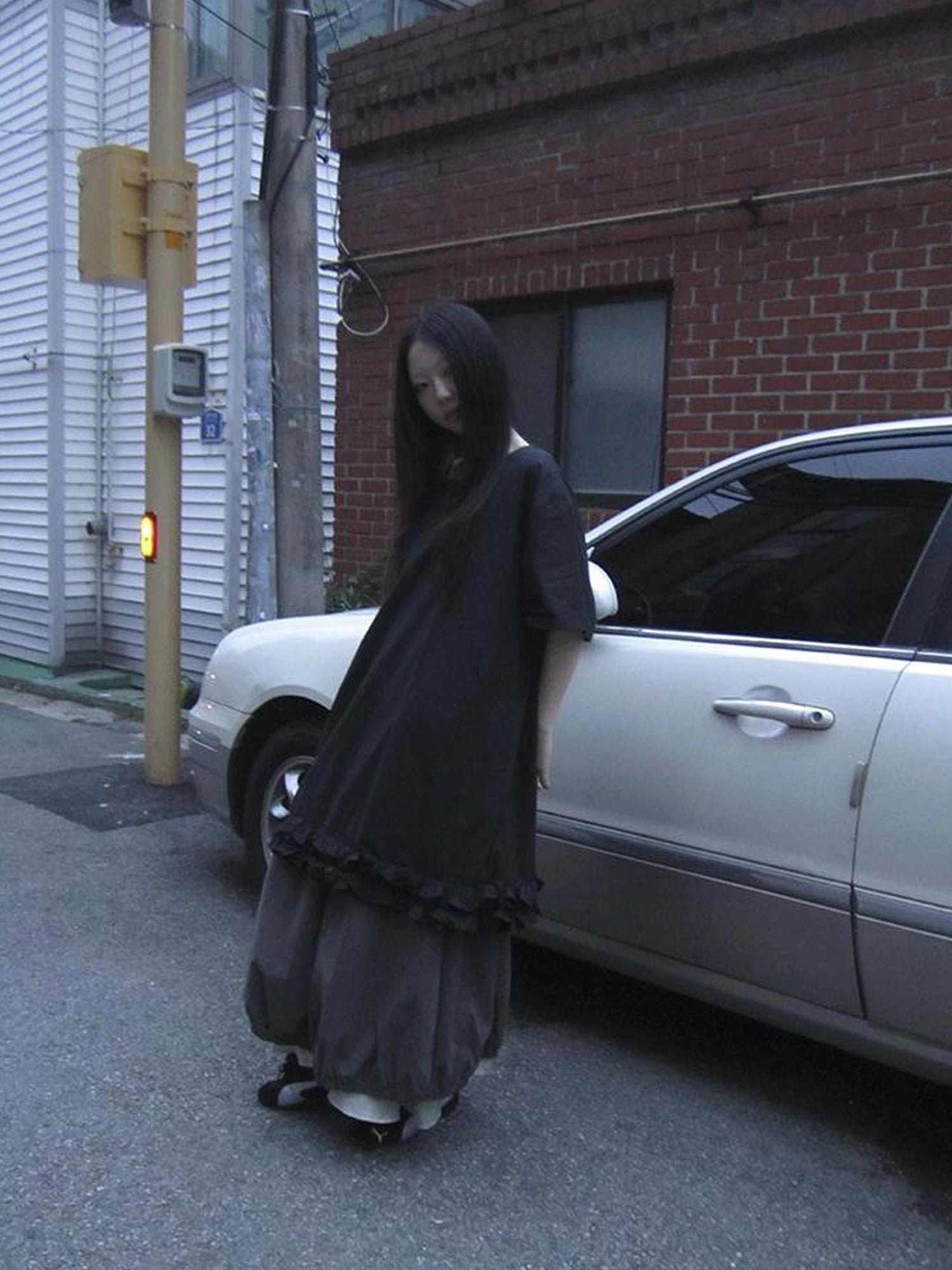 Loose Floral Lace Trim Summer Dress