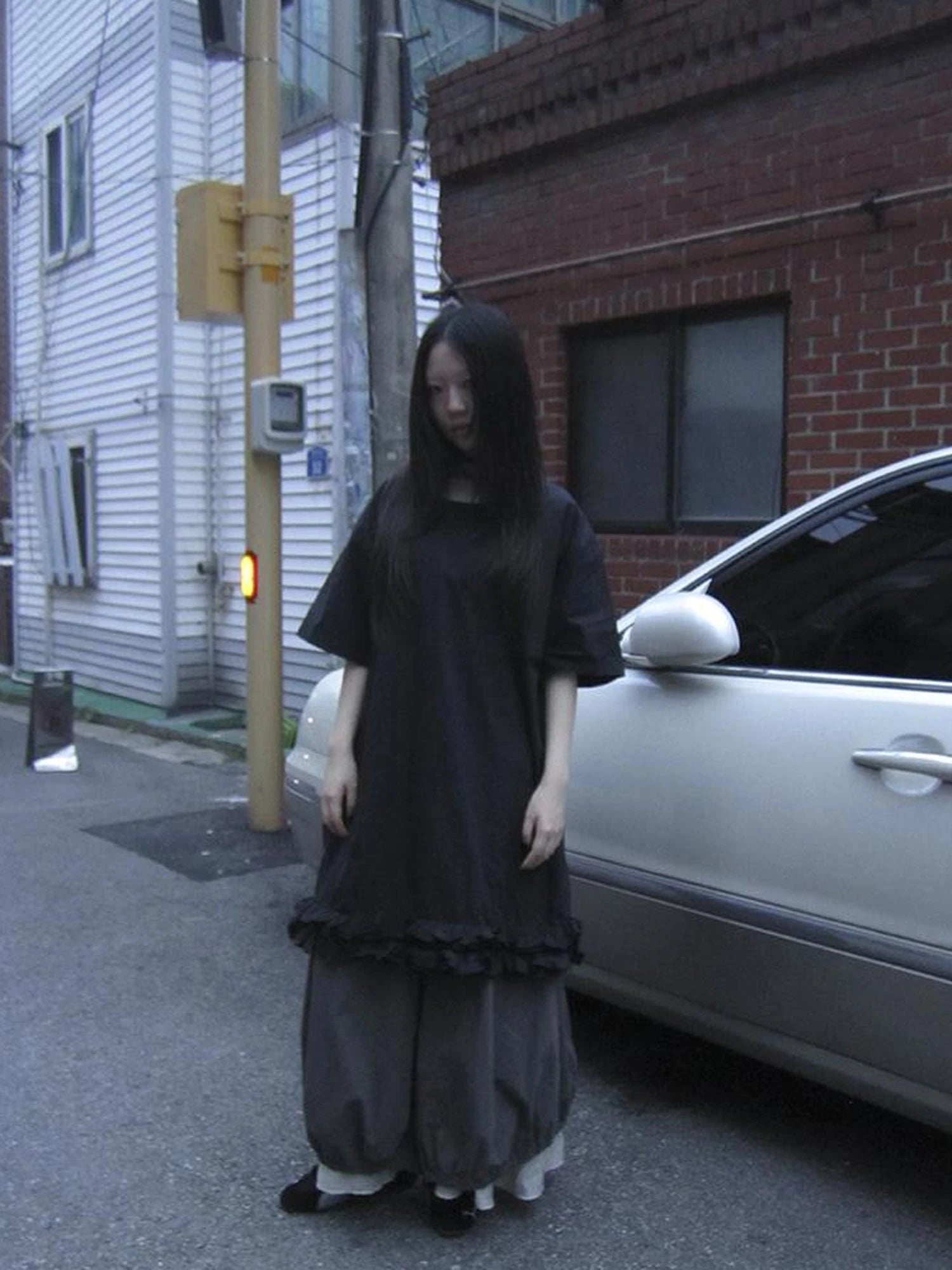 Loose Floral Lace Trim Summer Dress