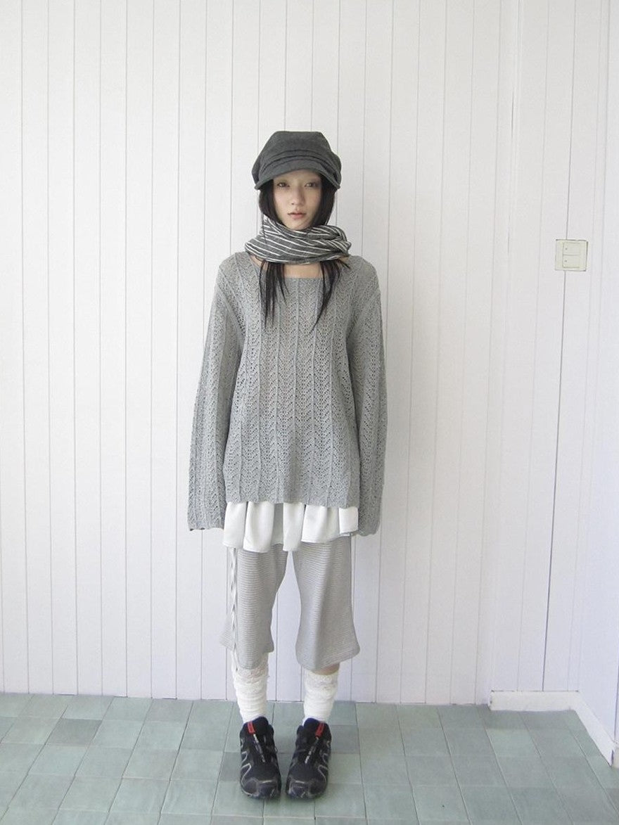 ang project Openwork Side Slit Korean Women&