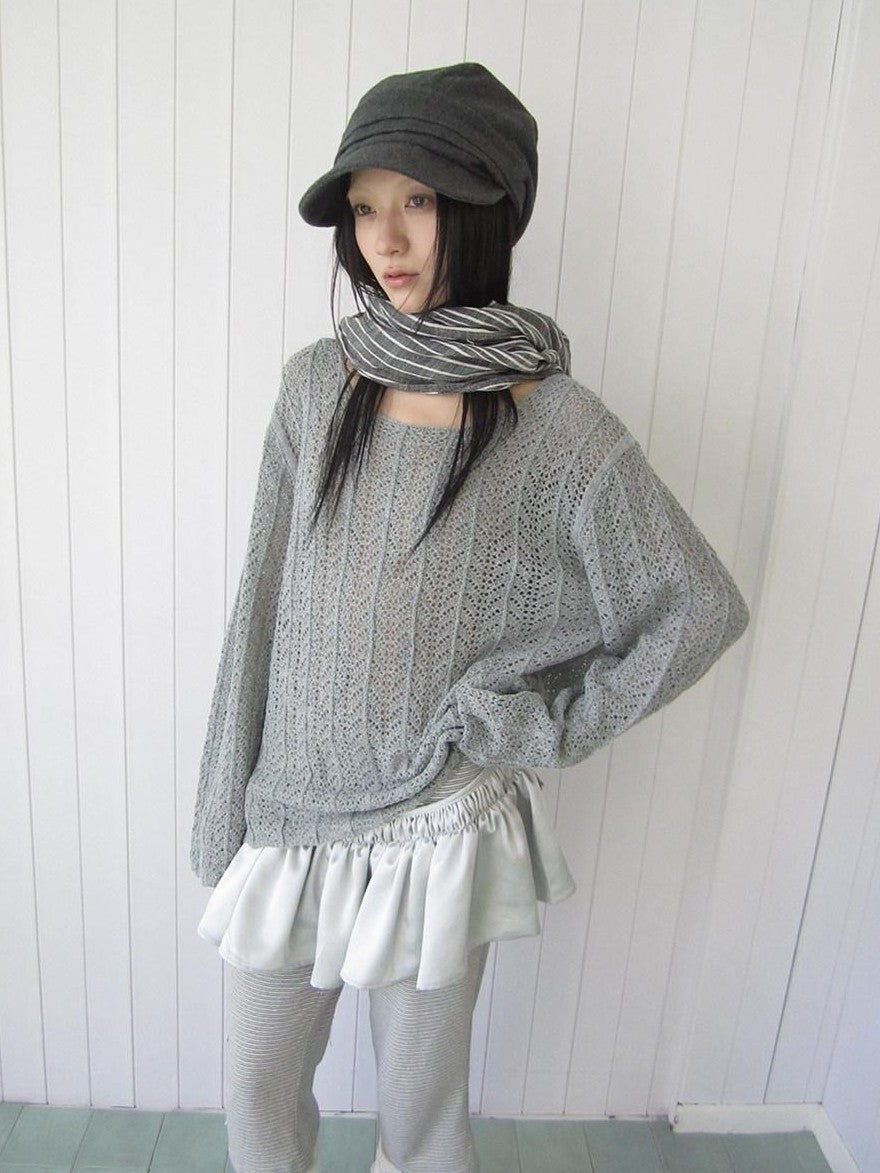 ang project Openwork Side Slit Korean Women&
