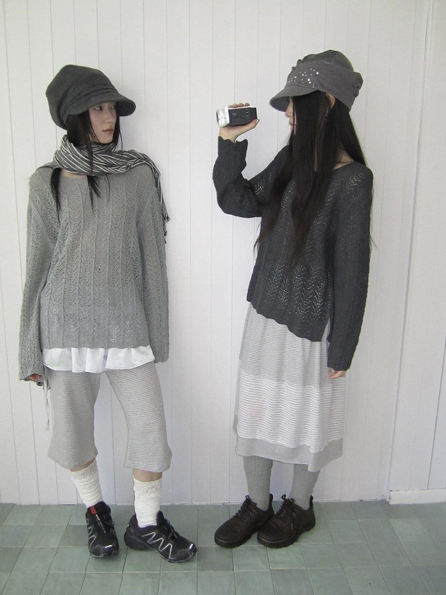 ang project Openwork Side Slit Korean Women&