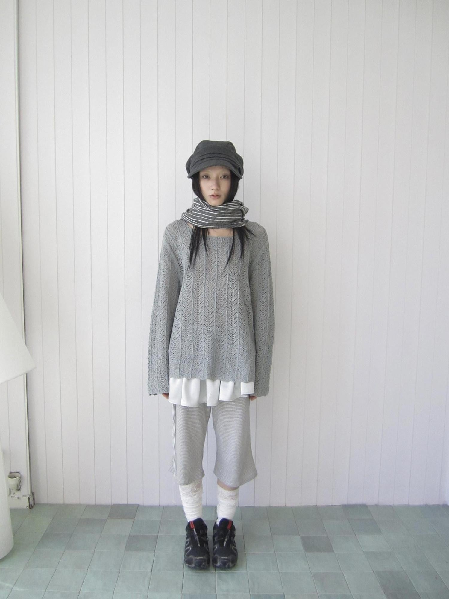 ang project Openwork Side Slit Korean Women&